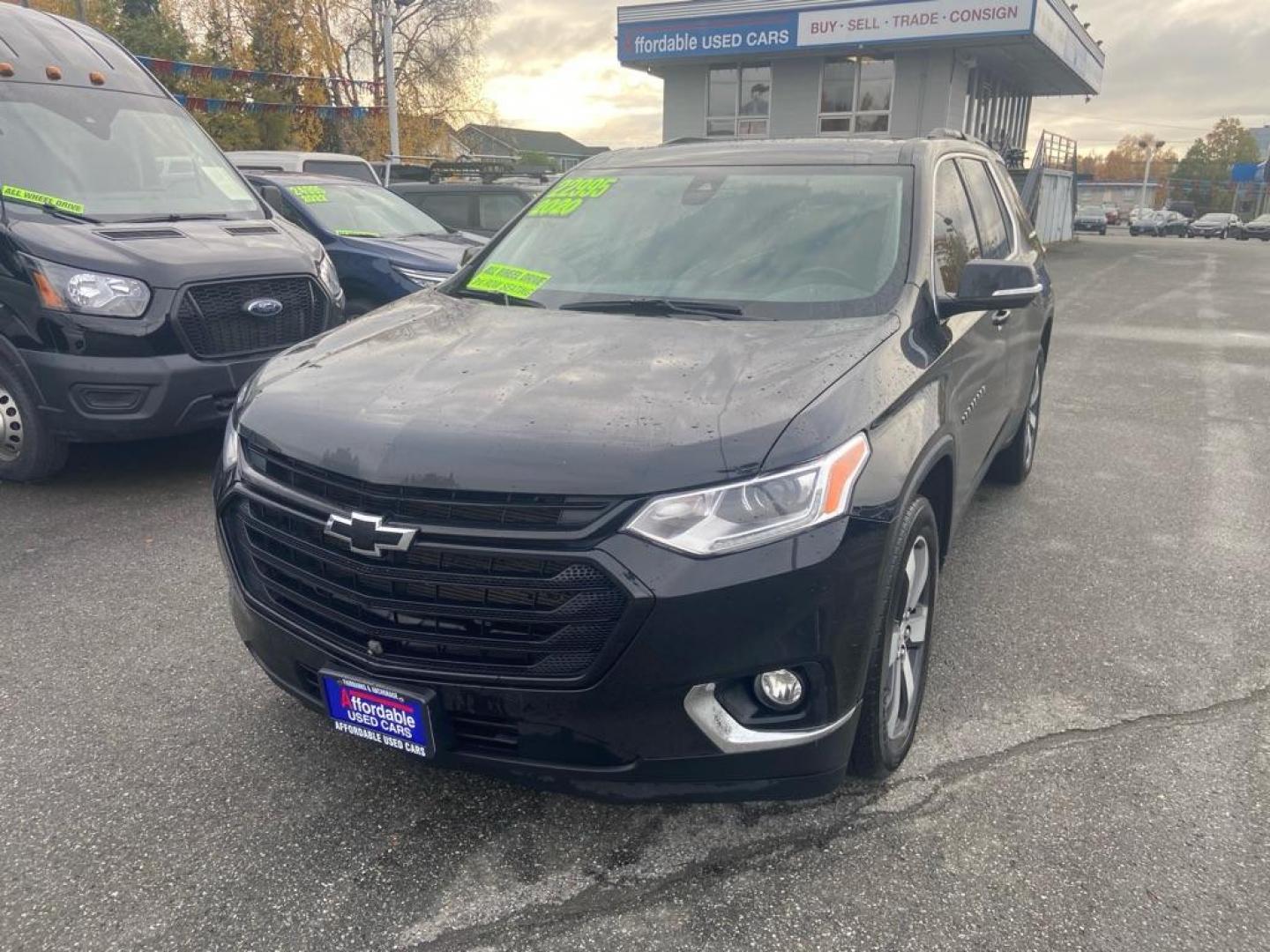 2020 BLACK CHEVROLET TRAVERSE LT (1GNEVHKW5LJ) with an 3.6L engine, Automatic transmission, located at 929 East 8th Ave, Anchorage, AK, 99501, (907) 274-2277, 61.214783, -149.866074 - Photo#0