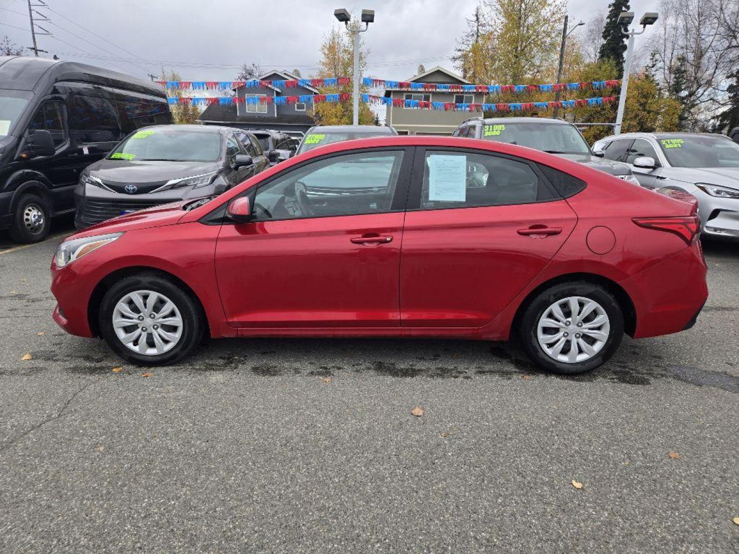 2021 RED HYUNDAI ACCENT SE SE (3KPC24A62ME) with an 1.6L engine, 6-Speed Manual transmission, located at 929 East 8th Ave, Anchorage, AK, 99501, (907) 274-2277, 61.214783, -149.866074 - Photo#1