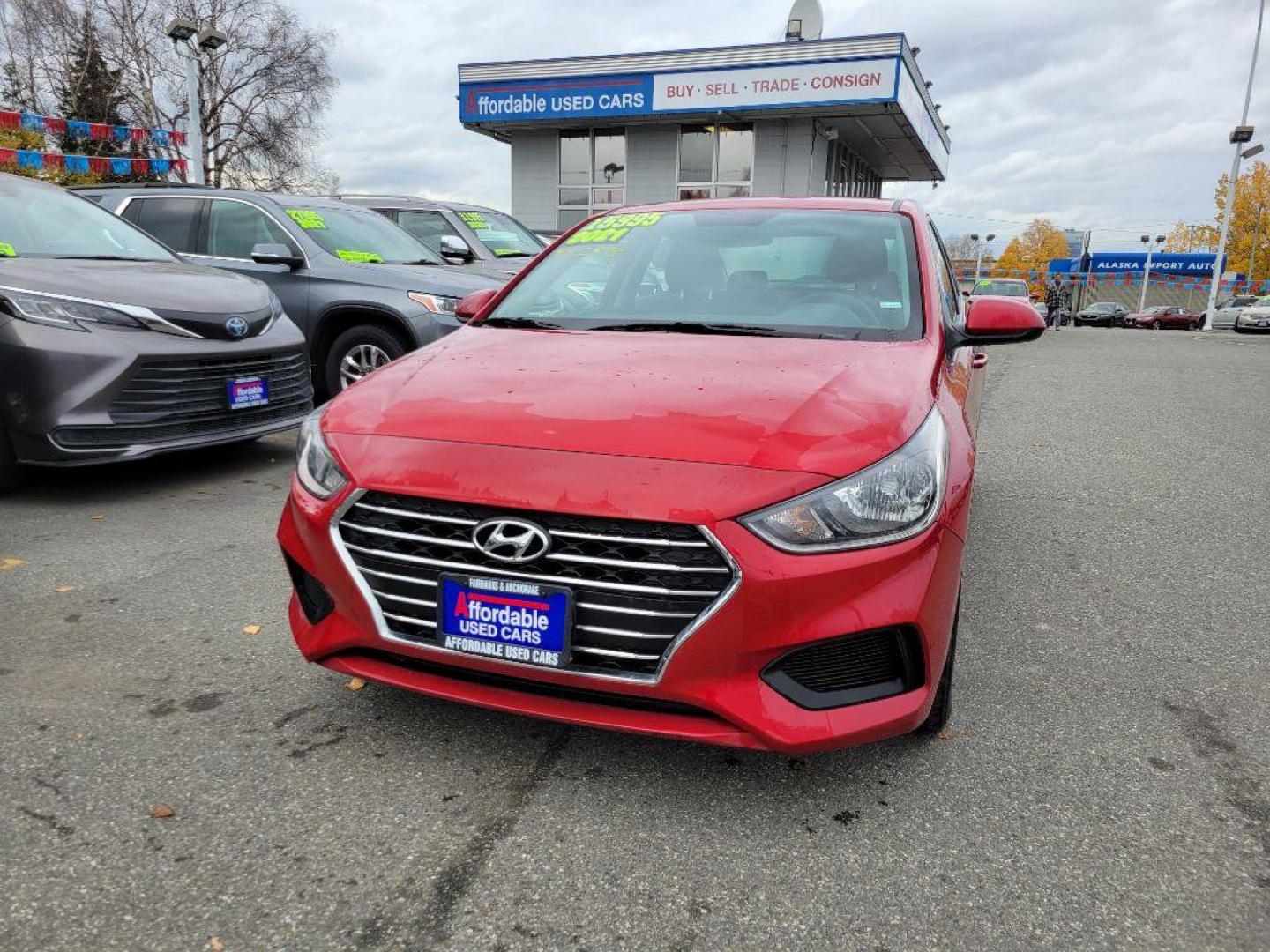 2021 RED HYUNDAI ACCENT SE SE (3KPC24A67ME) with an 1.6L engine, 6-Speed Manual transmission, located at 929 East 8th Ave, Anchorage, AK, 99501, (907) 274-2277, 61.214783, -149.866074 - Photo#0