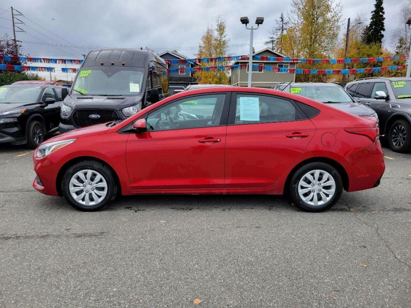 2021 RED HYUNDAI ACCENT SE SE (3KPC24A67ME) with an 1.6L engine, 6-Speed Manual transmission, located at 929 East 8th Ave, Anchorage, AK, 99501, (907) 274-2277, 61.214783, -149.866074 - Photo#1