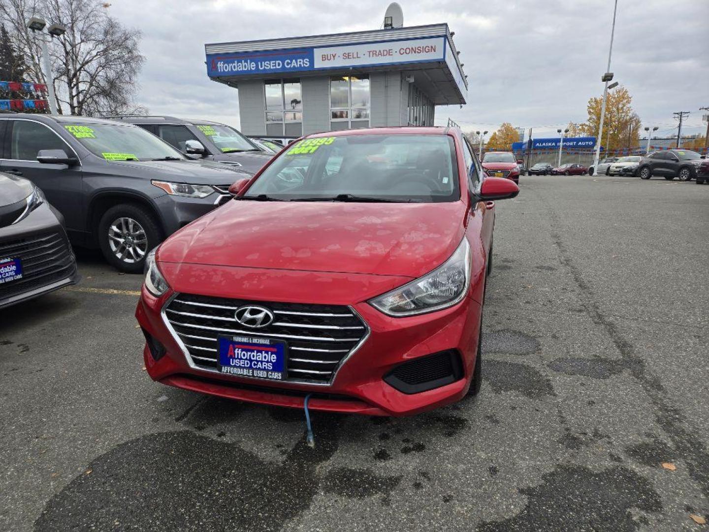 2021 RED HYUNDAI ACCENT SE SE (3KPC24A63ME) with an 1.6L engine, 6-Speed Manual transmission, located at 929 East 8th Ave, Anchorage, AK, 99501, (907) 274-2277, 61.214783, -149.866074 - Photo#0