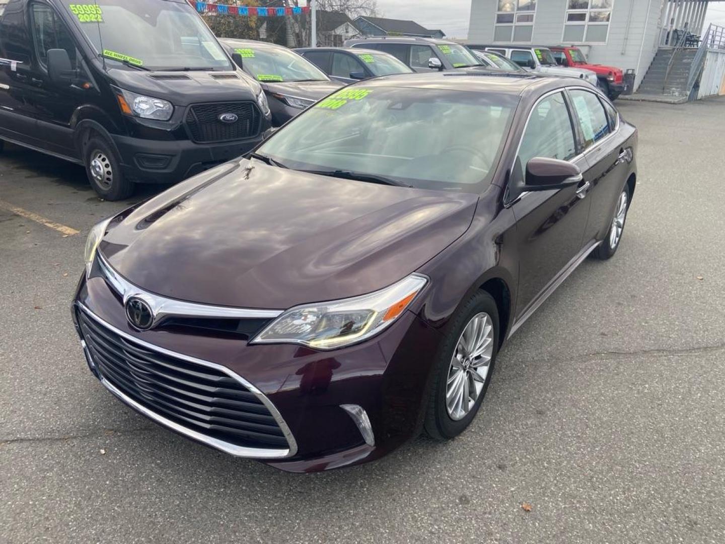 2018 MAROON TOYOTA AVALON LIMITED (4T1BK1EB6JU) with an 3.5L engine, Automatic transmission, located at 929 East 8th Ave, Anchorage, AK, 99501, (907) 274-2277, 61.214783, -149.866074 - Photo#0