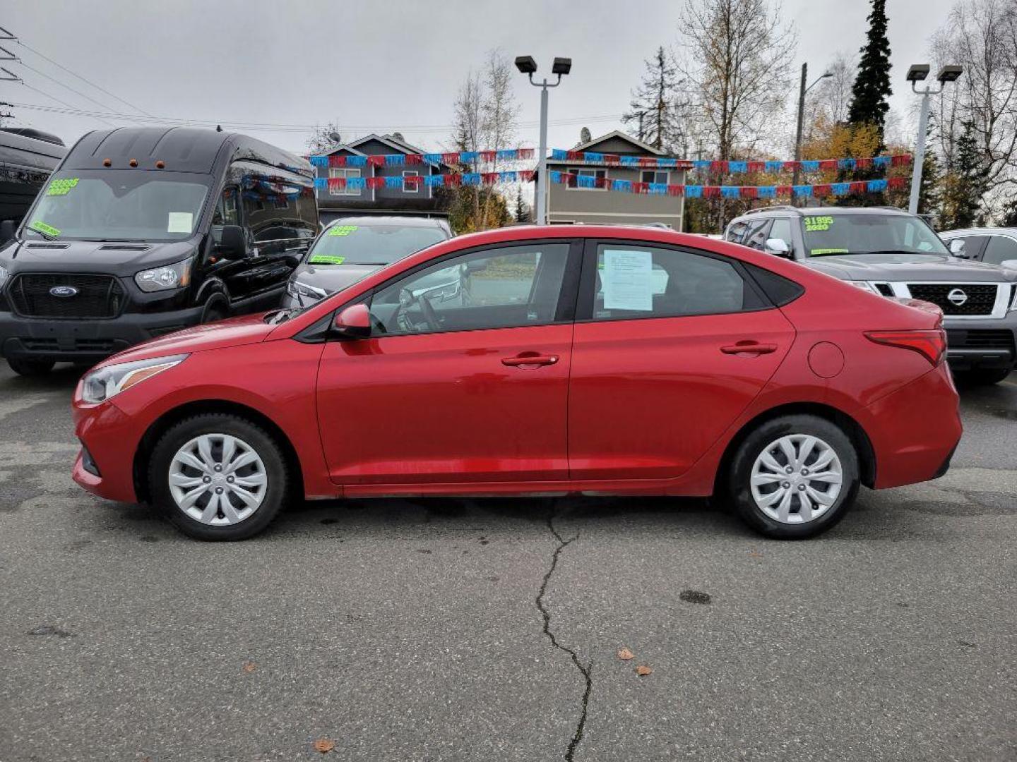 2021 RED HYUNDAI ACCENT SE SE (3KPC24A68ME) with an 1.6L engine, Continuously Variable transmission, located at 929 East 8th Ave, Anchorage, AK, 99501, (907) 274-2277, 61.214783, -149.866074 - Photo#1