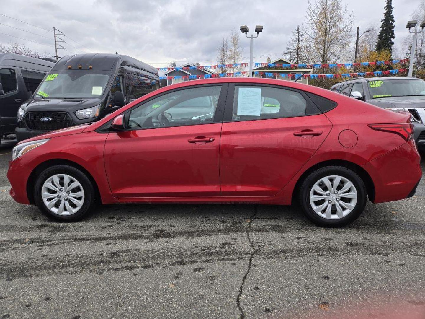 2021 RED HYUNDAI ACCENT SE SE (3KPC24A67ME) with an 1.6L engine, 6-Speed Manual transmission, located at 929 East 8th Ave, Anchorage, AK, 99501, (907) 274-2277, 61.214783, -149.866074 - Photo#1