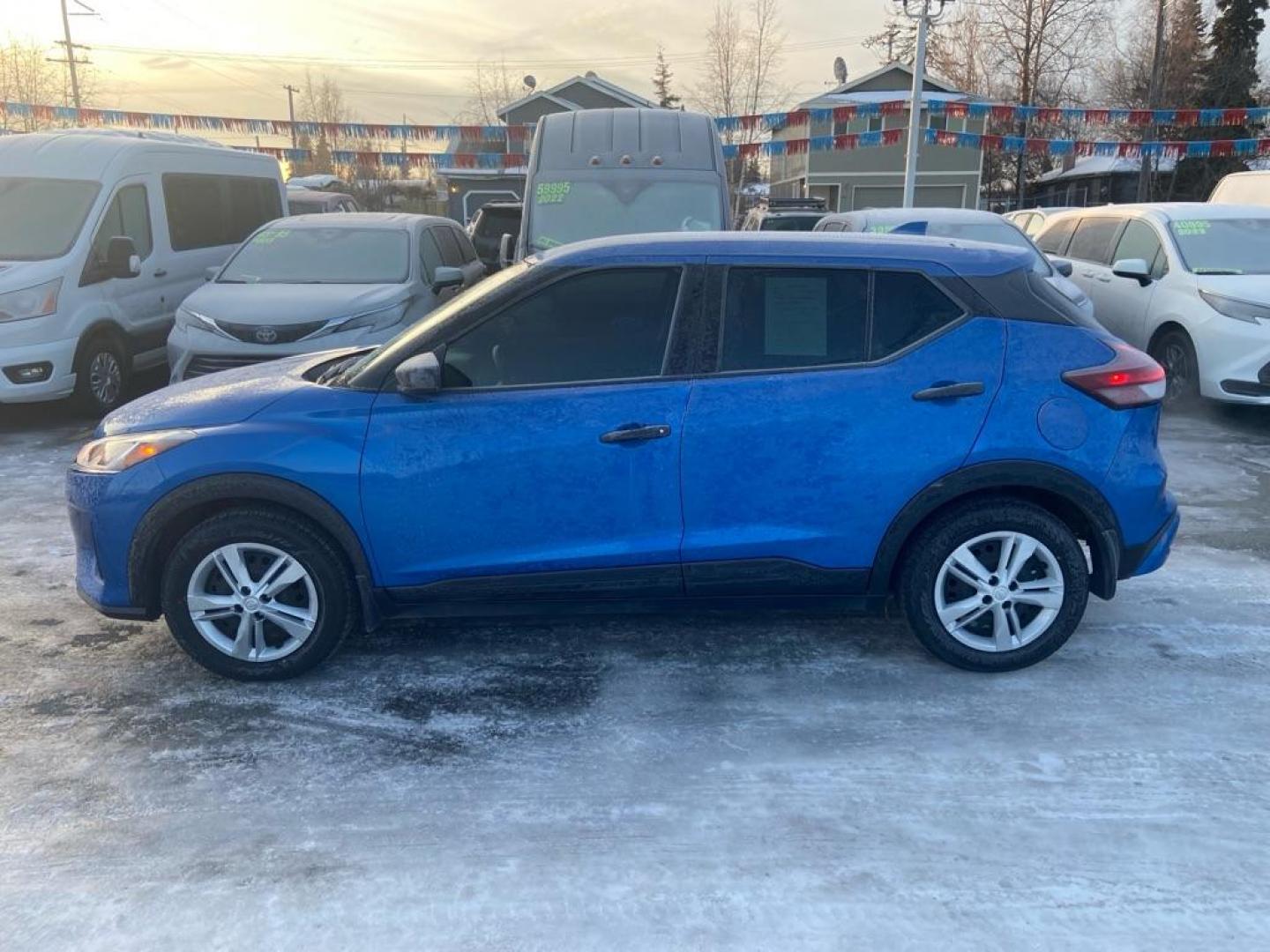 2022 BLUE NISSAN KICKS S (3N1CP5BV1NL) with an 1.6L engine, Continuously Variable transmission, located at 929 East 8th Ave, Anchorage, AK, 99501, (907) 274-2277, 61.214783, -149.866074 - Photo#1