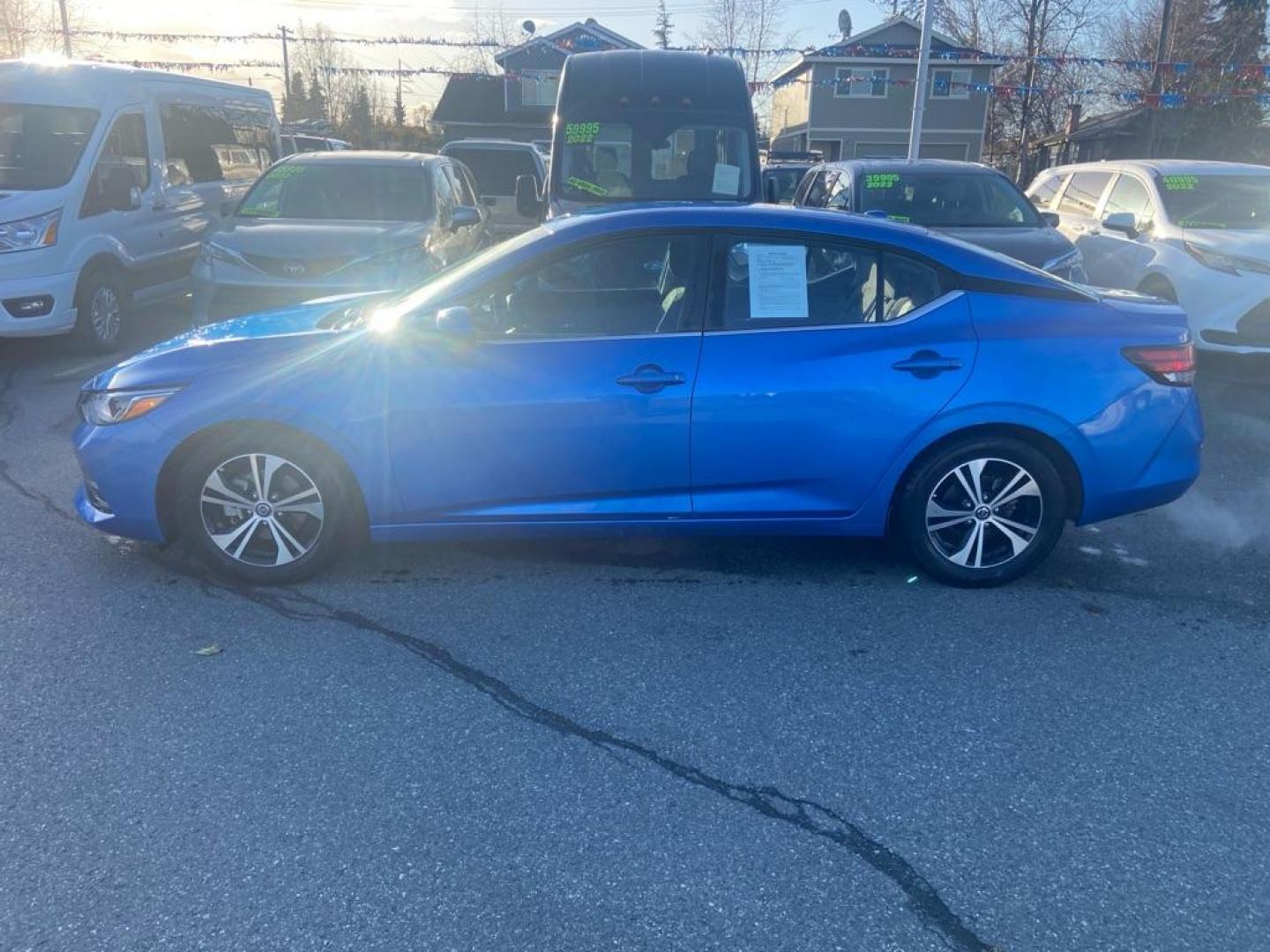 2021 BLUE NISSAN SENTRA SV SV (3N1AB8CV1MY) with an 2.0L engine, Continuously Variable transmission, located at 929 East 8th Ave, Anchorage, AK, 99501, (907) 274-2277, 61.214783, -149.866074 - Photo#1