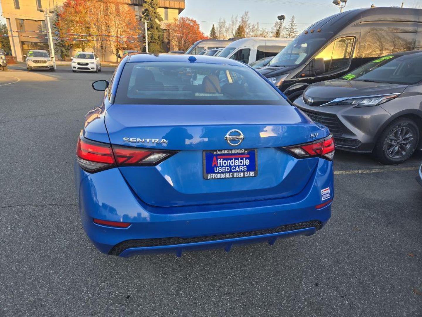 2021 BLUE NISSAN SENTRA SV SV (3N1AB8CV8MY) with an 2.0L engine, Continuously Variable transmission, located at 929 East 8th Ave, Anchorage, AK, 99501, (907) 274-2277, 61.214783, -149.866074 - Photo#2