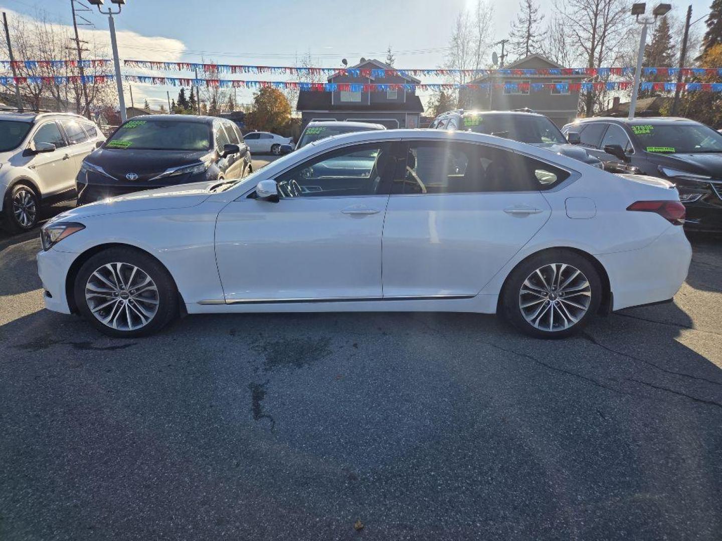 2015 WHITE HYUNDAI GENESIS 3.8L (KMHGN4JE6FU) with an 3.8L engine, Automatic transmission, located at 929 East 8th Ave, Anchorage, AK, 99501, (907) 274-2277, 61.214783, -149.866074 - Photo#1