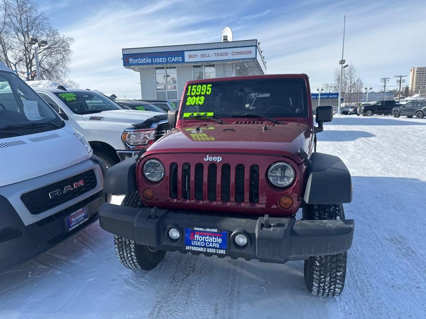 2013 RED JEEP WRANGLER UNLIMI SPORT (1C4BJWDG4DL) with an 3.6L engine, Automatic transmission, located at 929 East 8th Ave, Anchorage, AK, 99501, (907) 274-2277, 61.214783, -149.866074 - Photo#0