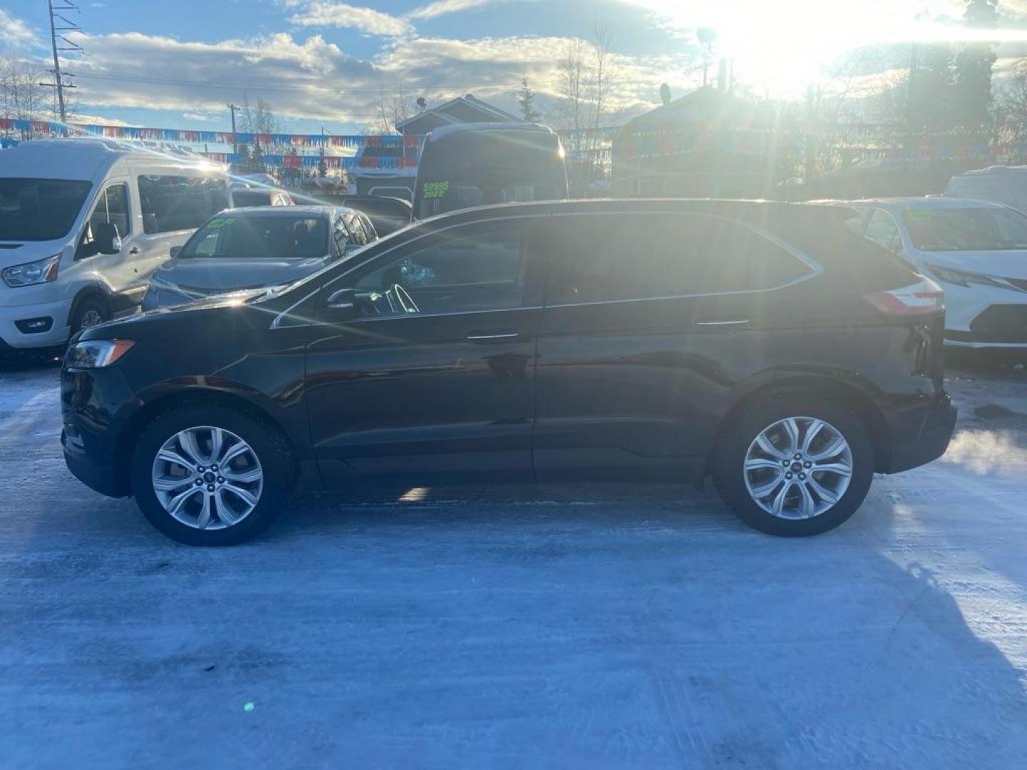 2021 BLACK FORD EDGE TITANIUM (2FMPK4K94MB) with an 2.0L engine, Automatic transmission, located at 929 East 8th Ave, Anchorage, AK, 99501, (907) 274-2277, 61.214783, -149.866074 - Photo#1