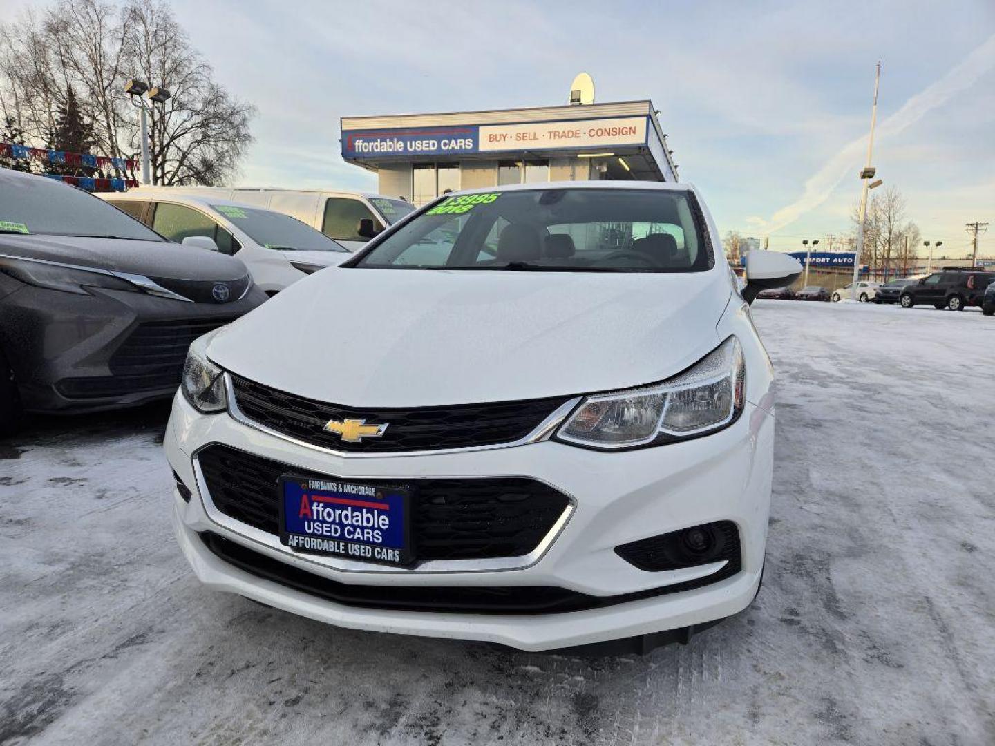 2018 WHITE CHEVROLET CRUZE LS (1G1BC5SM4J7) with an 1.4L engine, Automatic transmission, located at 929 East 8th Ave, Anchorage, AK, 99501, (907) 274-2277, 61.214783, -149.866074 - Photo#0