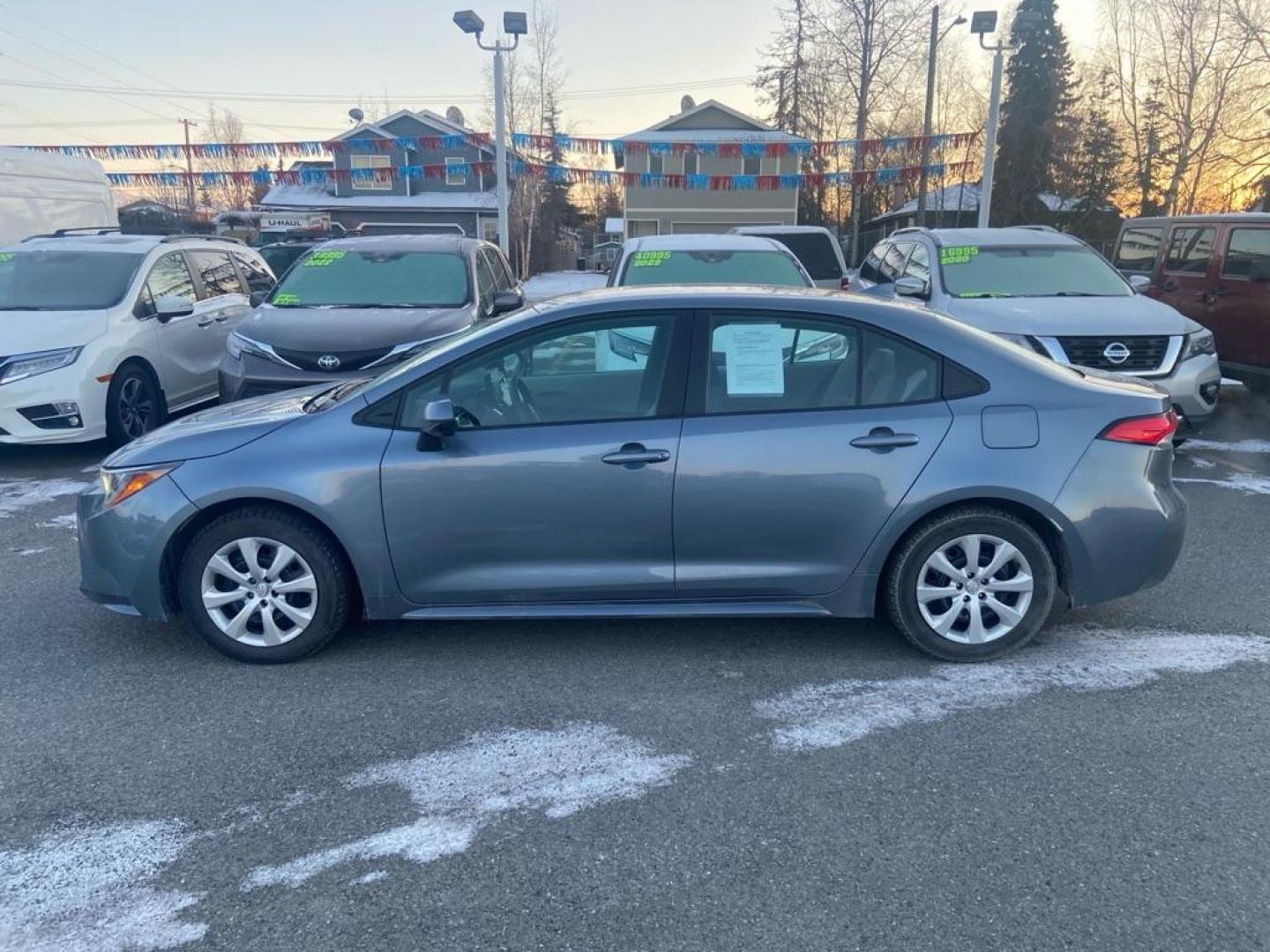 2022 BLUE TOYOTA COROLLA LE (5YFEPMAE5NP) with an 1.8L engine, Continuously Variable transmission, located at 929 East 8th Ave, Anchorage, AK, 99501, (907) 274-2277, 61.214783, -149.866074 - Photo#1