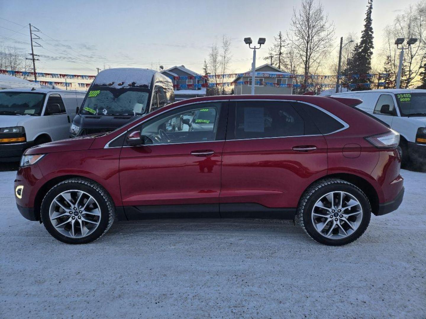 2017 RED FORD EDGE TITANIUM (2FMPK4K82HB) with an 3.5L engine, Automatic transmission, located at 929 East 8th Ave, Anchorage, AK, 99501, (907) 274-2277, 61.214783, -149.866074 - Photo#1