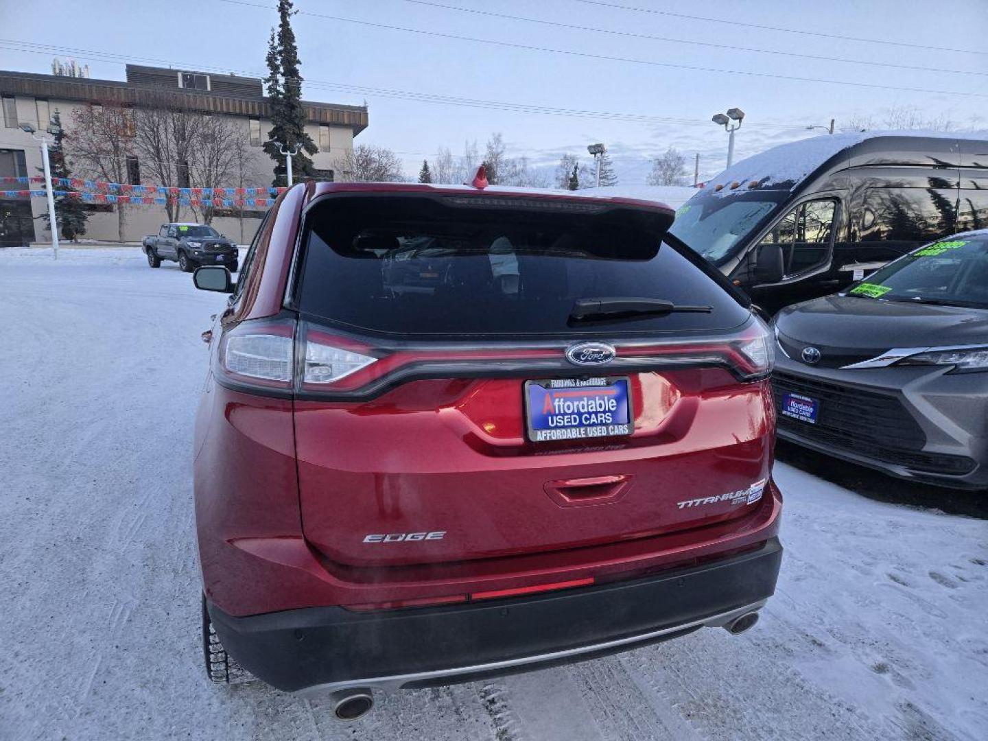 2017 RED FORD EDGE TITANIUM (2FMPK4K82HB) with an 3.5L engine, Automatic transmission, located at 929 East 8th Ave, Anchorage, AK, 99501, (907) 274-2277, 61.214783, -149.866074 - Photo#2