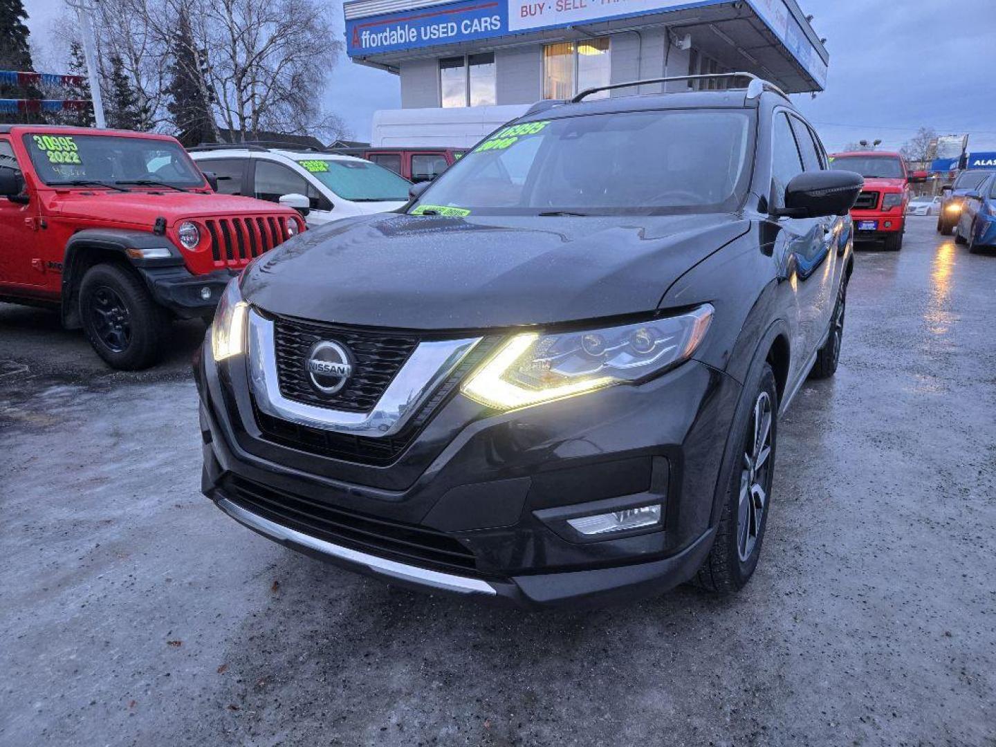 2018 BLACK NISSAN ROGUE S (JN8AT2MV9JW) with an 2.5L engine, Continuously Variable transmission, located at 929 East 8th Ave, Anchorage, AK, 99501, (907) 274-2277, 61.214783, -149.866074 - Photo#0