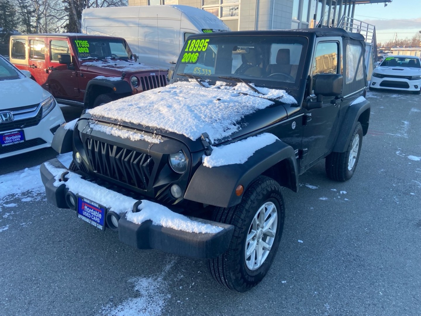 2016 BLACK JEEP WRANGLER SPORT (1C4AJWAGXGL) with an 3.6L engine, Automatic transmission, located at 929 East 8th Ave, Anchorage, AK, 99501, (907) 274-2277, 61.214783, -149.866074- Photo#3