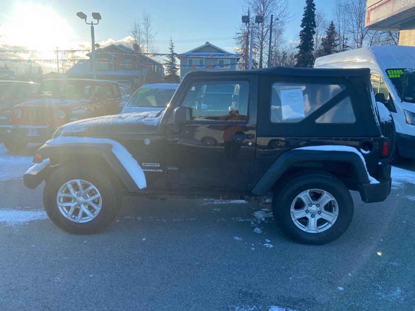 2016 BLACK JEEP WRANGLER SPORT (1C4AJWAGXGL) with an 3.6L engine, Automatic transmission, located at 929 East 8th Ave, Anchorage, AK, 99501, (907) 274-2277, 61.214783, -149.866074 - Photo#1