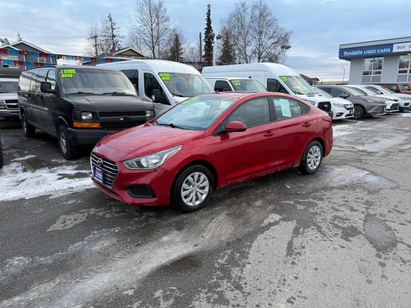 2021 RED HYUNDAI ACCENT SE SE (3KPC24A62ME) with an 1.6L engine, Automatic transmission, located at 929 East 8th Ave, Anchorage, AK, 99501, (907) 274-2277, 61.214783, -149.866074 - Photo#0