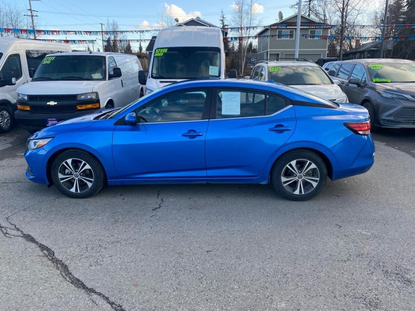 2021 BLUE NISSAN SENTRA SV SV (3N1AB8CV4MY) with an 2.0L engine, Continuously Variable transmission, located at 929 East 8th Ave, Anchorage, AK, 99501, (907) 274-2277, 61.214783, -149.866074 - Photo#1