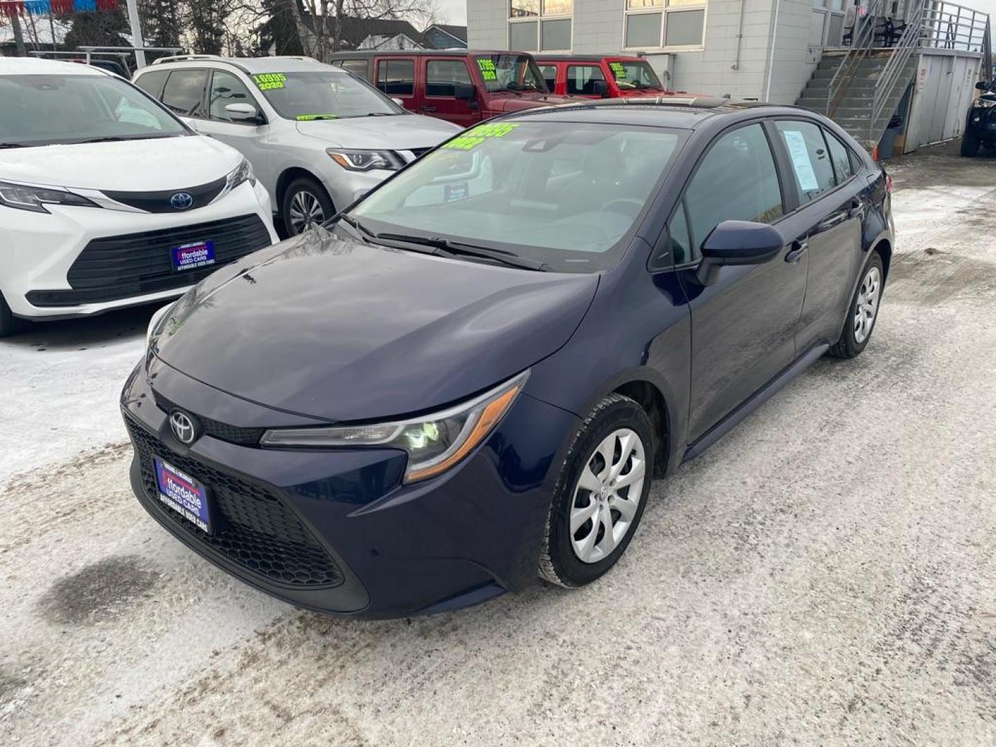 2022 BLUE TOYOTA COROLLA LE LE (5YFEPMAE3NP) with an 1.8L engine, Continuously Variable transmission, located at 929 East 8th Ave, Anchorage, AK, 99501, (907) 274-2277, 61.214783, -149.866074 - Photo#0