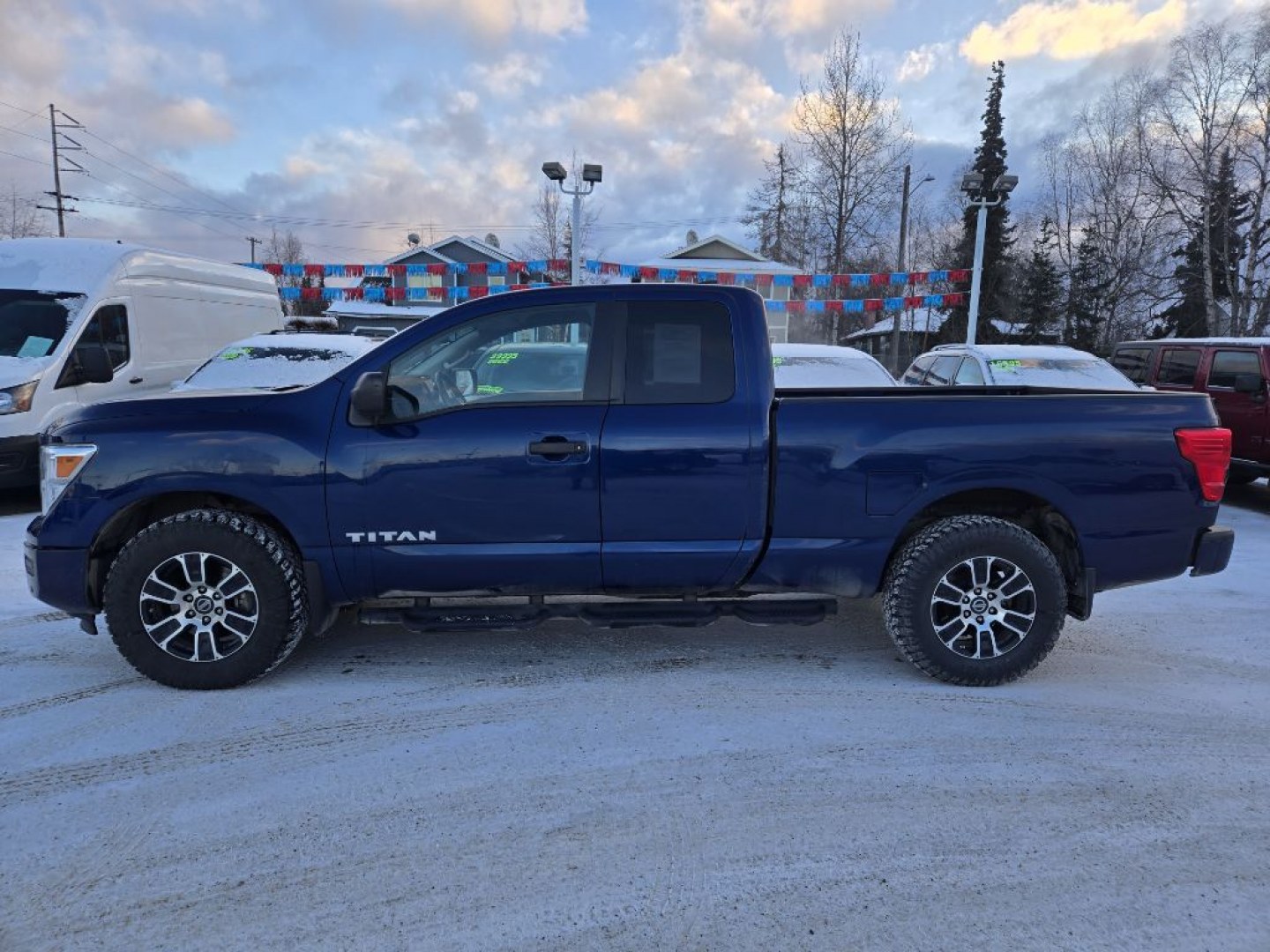 2022 BLUE NISSAN TITAN SV (1N6AA1CD3NN) with an 5.6L engine, Automatic transmission, located at 929 East 8th Ave, Anchorage, AK, 99501, (907) 274-2277, 61.214783, -149.866074- Photo#1