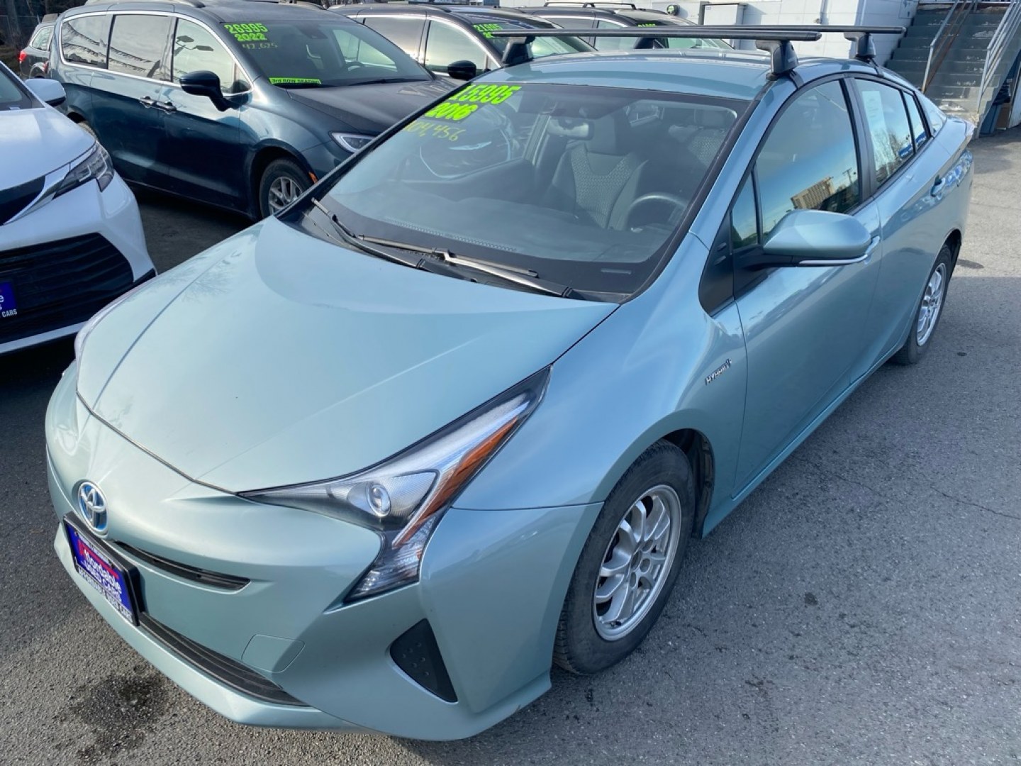 2016 BLUE TOYOTA PRIUS II (JTDKBRFU2G3) with an 1.8L engine, Continuously Variable transmission, located at 929 East 8th Ave, Anchorage, AK, 99501, (907) 274-2277, 61.214783, -149.866074- Photo#0
