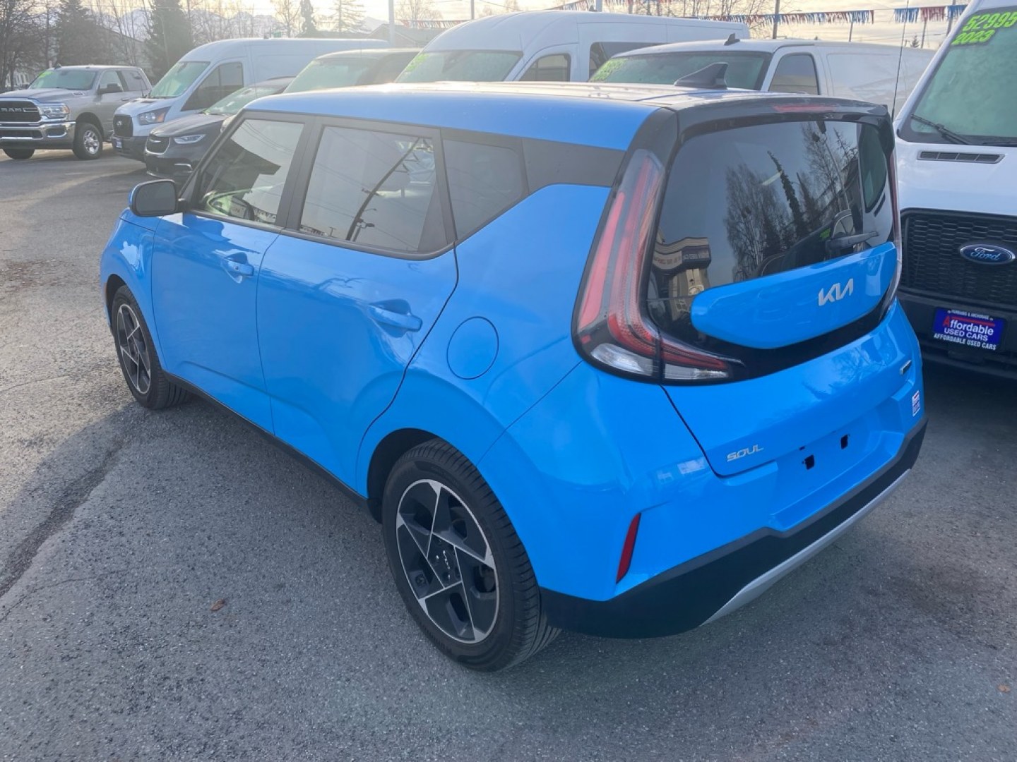 2023 BLUE KIA SOUL EX (KNDJ33AU8P7) with an 2.0L engine, Continuously Variable transmission, located at 929 East 8th Ave, Anchorage, AK, 99501, (907) 274-2277, 61.214783, -149.866074- Photo#2
