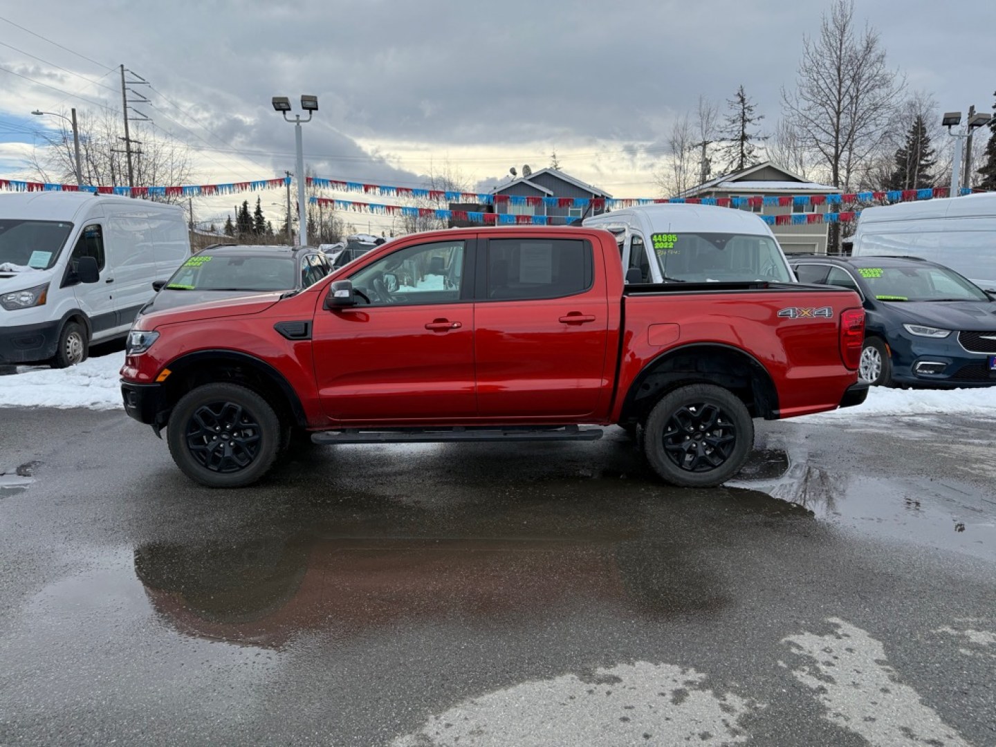2022 RED FORD RANGER LARIAT (1FTER4FH7NL) with an 2.3L engine, Automatic transmission, located at 929 East 8th Ave, Anchorage, AK, 99501, (907) 274-2277, 61.214783, -149.866074- Photo#1