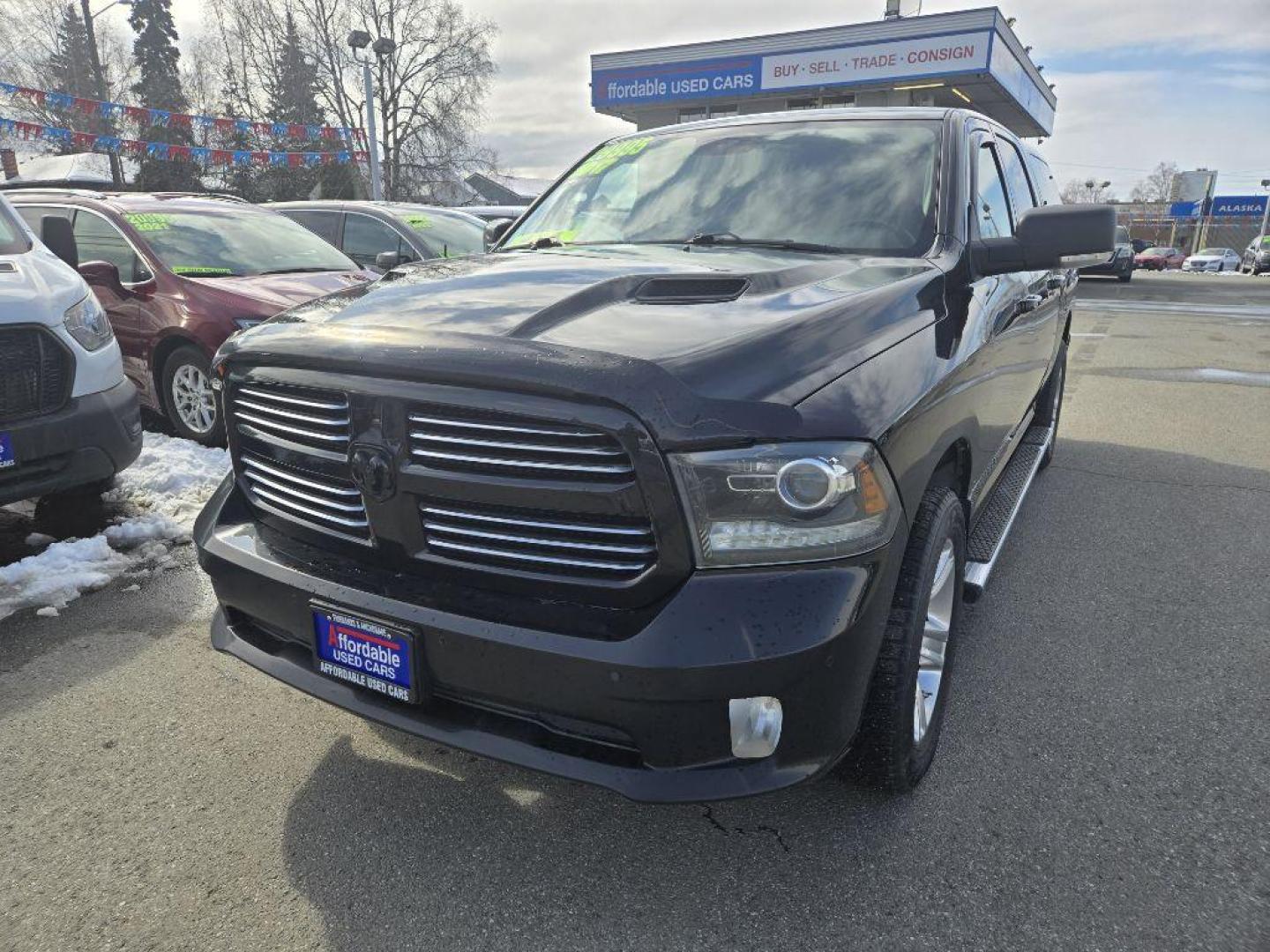 2017 BLACK RAM 1500 SPORT (1C6RR7MT3HS) with an 5.7L engine, Automatic transmission, located at 929 East 8th Ave, Anchorage, AK, 99501, (907) 274-2277, 61.214783, -149.866074 - Photo#0