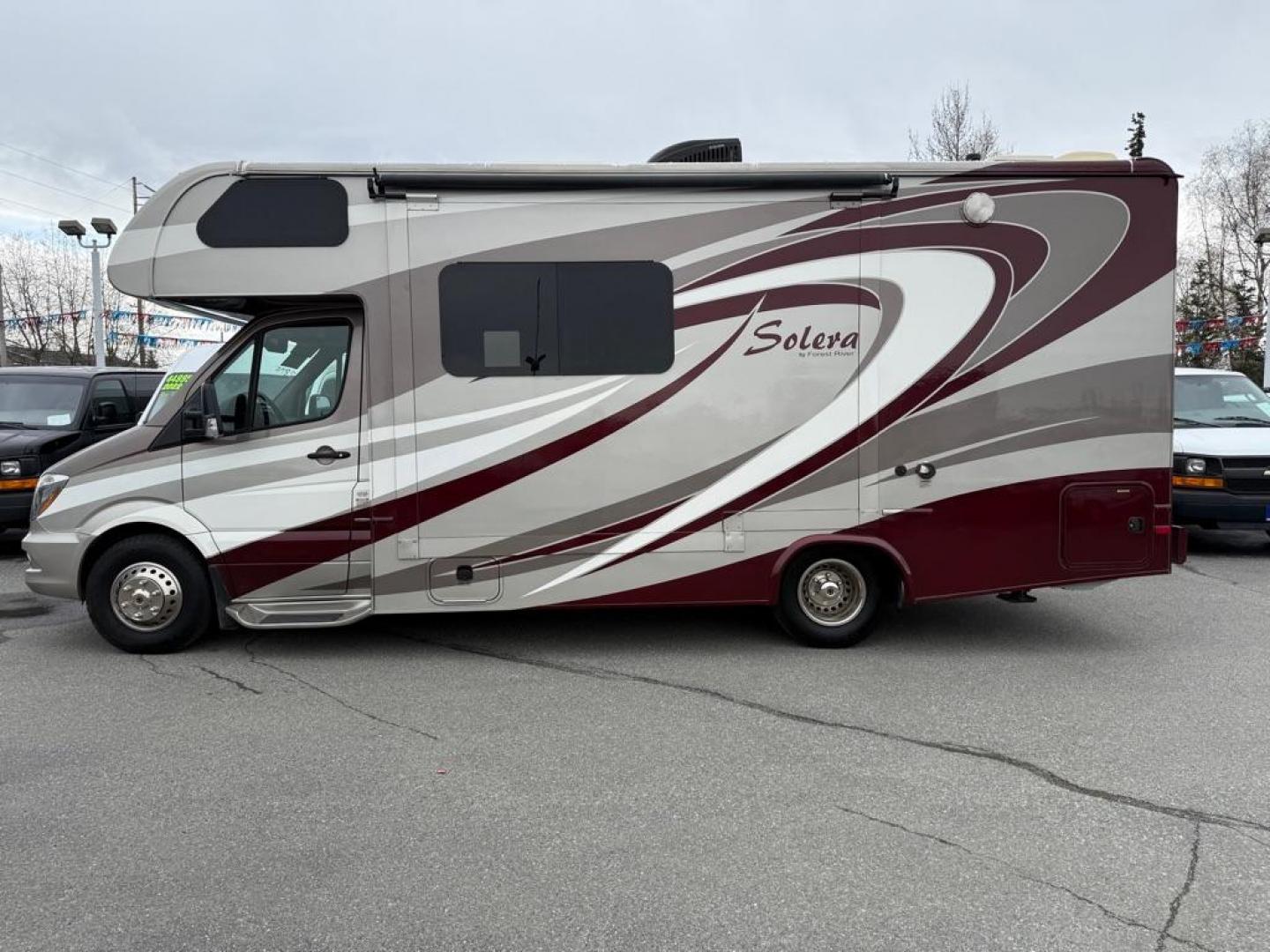 2015 MAROON FOREST RIVER SOLERA MOTORHOME (WDAPF4CC8E9) with an 3.0L engine, Automatic transmission, located at 929 East 8th Ave, Anchorage, AK, 99501, (907) 274-2277, 61.214783, -149.866074 - Photo#1