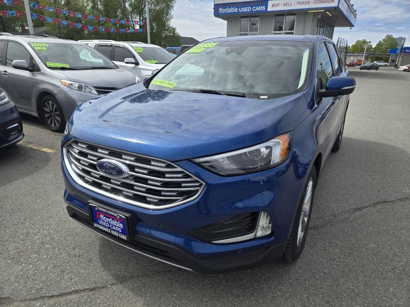 2023 BLUE FORD EDGE TITANIUM TITANIUM (2FMPK4K98PB) with an 2.0L engine, Automatic transmission, located at 929 East 8th Ave, Anchorage, AK, 99501, (907) 274-2277, 61.214783, -149.866074 - Photo#0