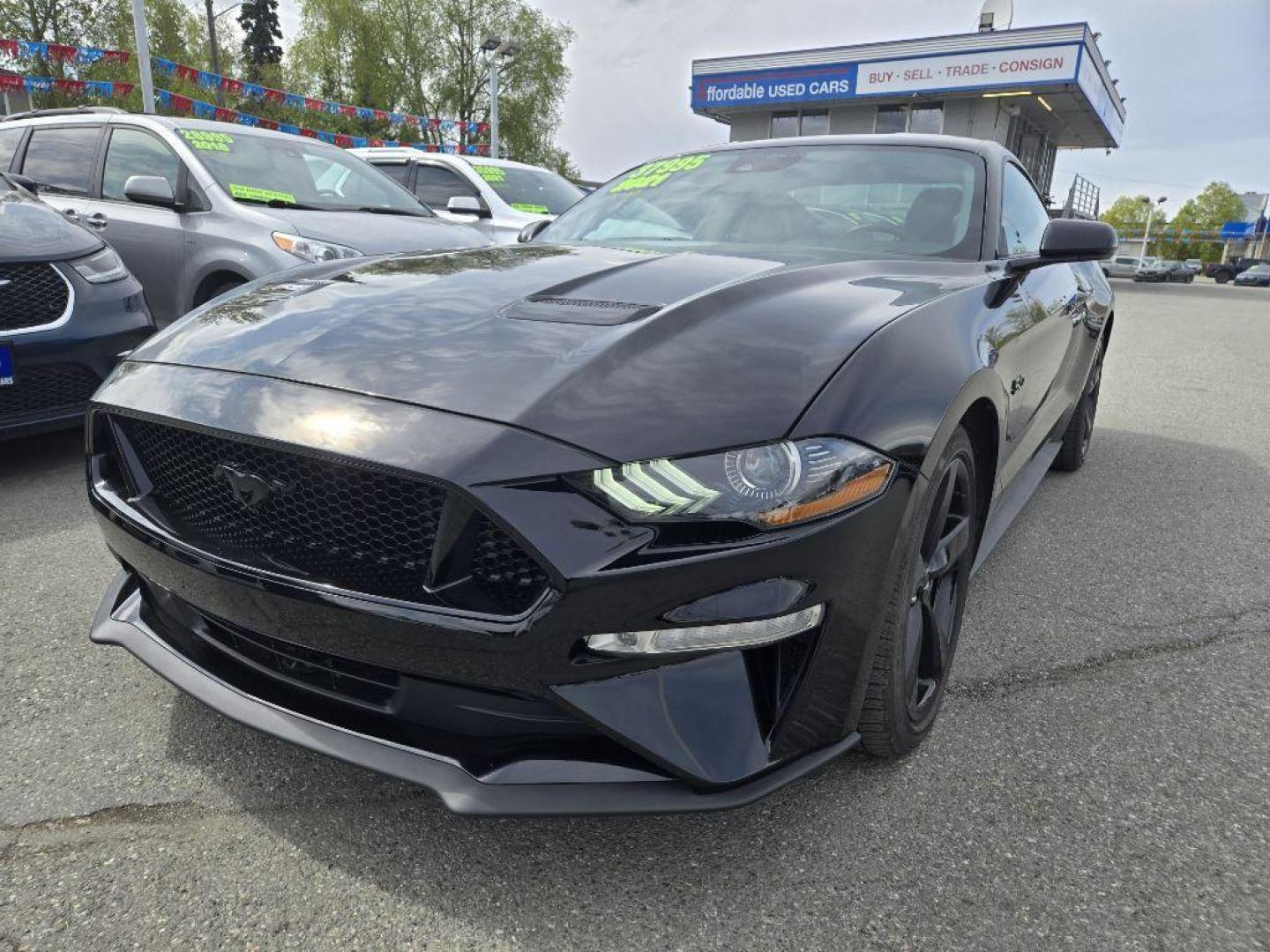 2021 BLACK FORD MUSTANG GT (1FA6P8CF2M5) with an 5.0L engine, 6-Speed Manual transmission, located at 929 East 8th Ave, Anchorage, AK, 99501, (907) 274-2277, 61.214783, -149.866074 - Photo#0