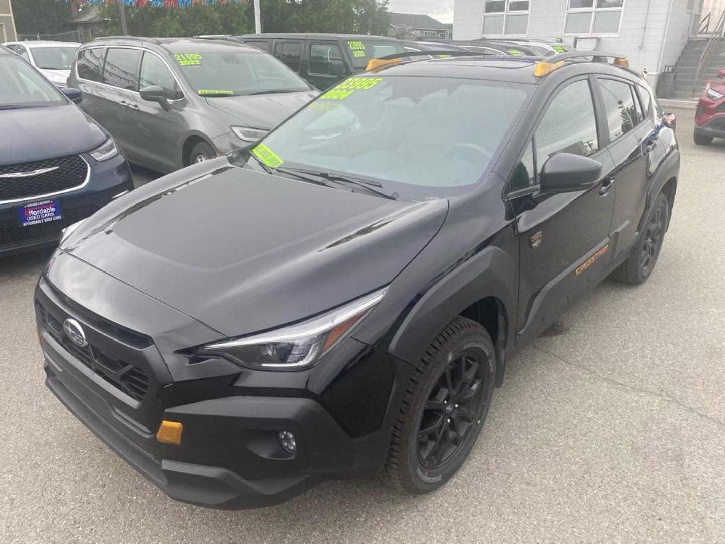 2024 BLACK SUBARU CROSSTREK WILDERNESS (4S4GUHU68R3) with an 2.5L engine, Continuously Variable transmission, located at 929 East 8th Ave, Anchorage, AK, 99501, (907) 274-2277, 61.214783, -149.866074 - Photo#0