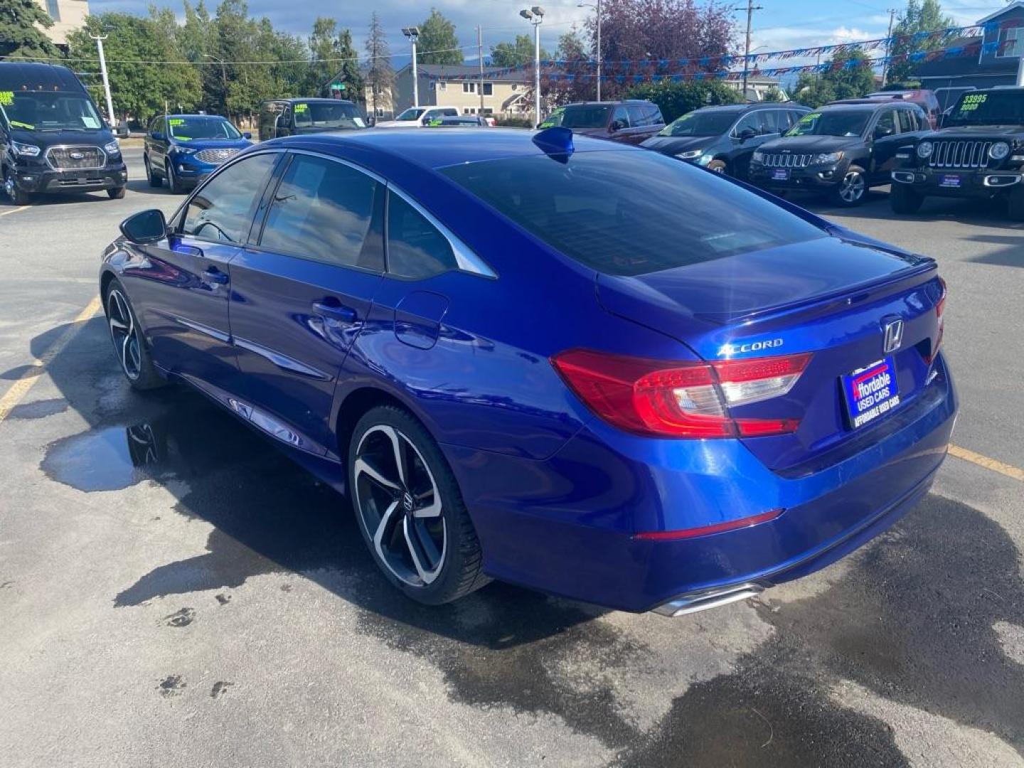 2018 BLUE HONDA ACCORD SPORT (1HGCV1F30JA) with an 1.5L engine, Continuously Variable transmission, located at 929 East 8th Ave, Anchorage, AK, 99501, (907) 274-2277, 61.214783, -149.866074 - Photo#2