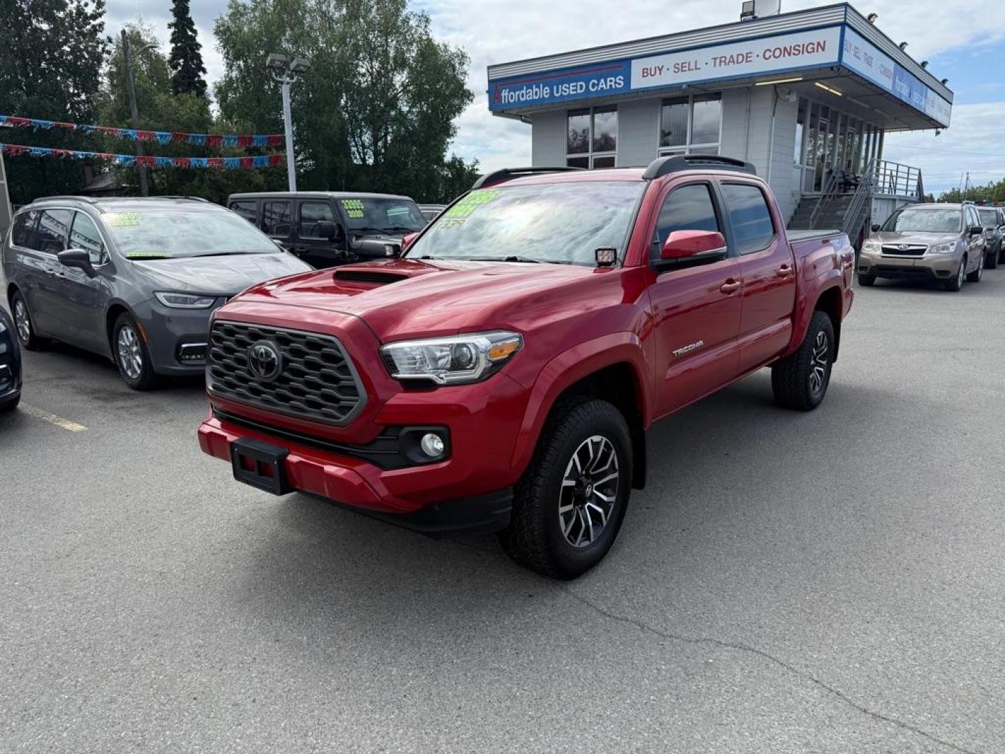 2021 RED TOYOTA TACOMA DOUBLE CAB (3TMCZ5AN6MM) with an 3.5L engine, Automatic transmission, located at 929 East 8th Ave, Anchorage, AK, 99501, (907) 274-2277, 61.214783, -149.866074 - Photo#0