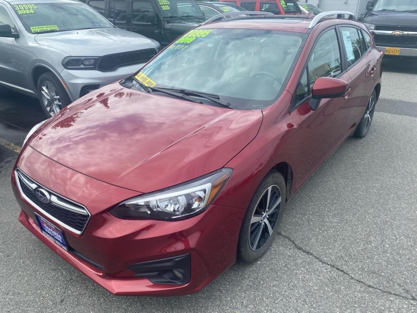2019 RED SUBARU IMPREZA PREMIUM (4S3GTAD66K3) with an 2.0L engine, Continuously Variable transmission, located at 929 East 8th Ave, Anchorage, AK, 99501, (907) 274-2277, 61.214783, -149.866074 - Photo#0