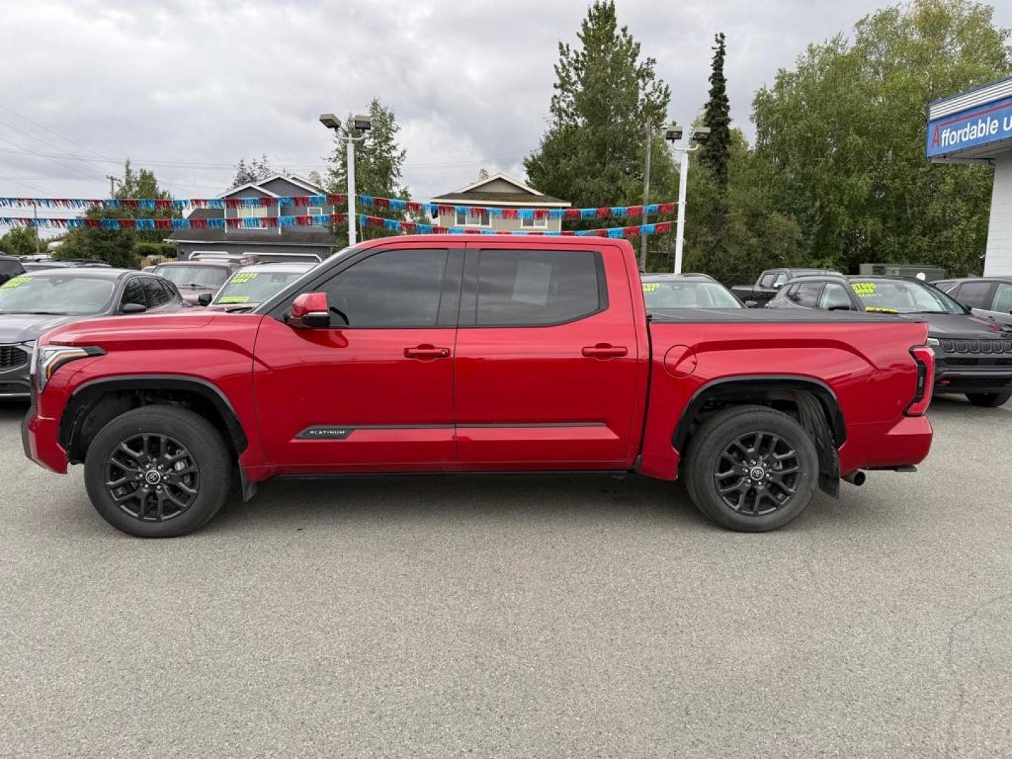 2022 RED TOYOTA TUNDRA CREWMAX PLATINUM (5TFNA5DB4NX) with an 3.4L engine, Automatic transmission, located at 929 East 8th Ave, Anchorage, AK, 99501, (907) 274-2277, 61.214783, -149.866074 - Photo#1