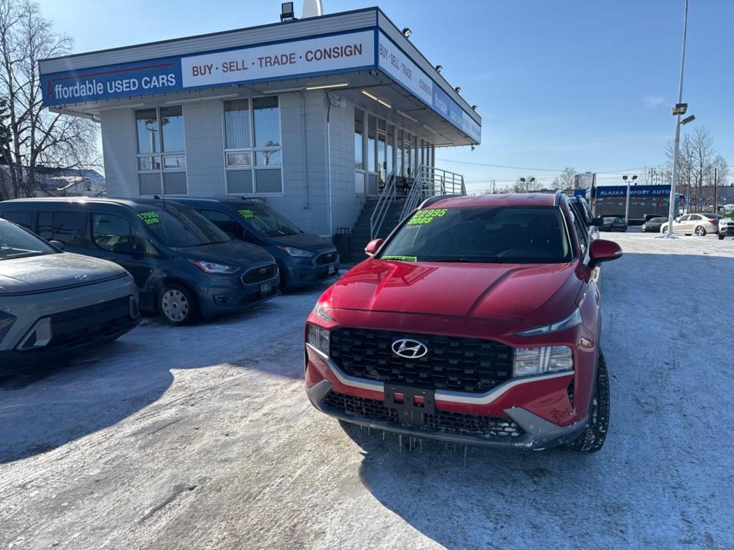 2023 RED HYUNDAI SANTA FE SEL SEL (5NMS2DAJ3PH) with an 2.5L engine, Automatic transmission, located at 929 East 8th Ave, Anchorage, AK, 99501, (907) 274-2277, 61.214783, -149.866074 - Photo#2