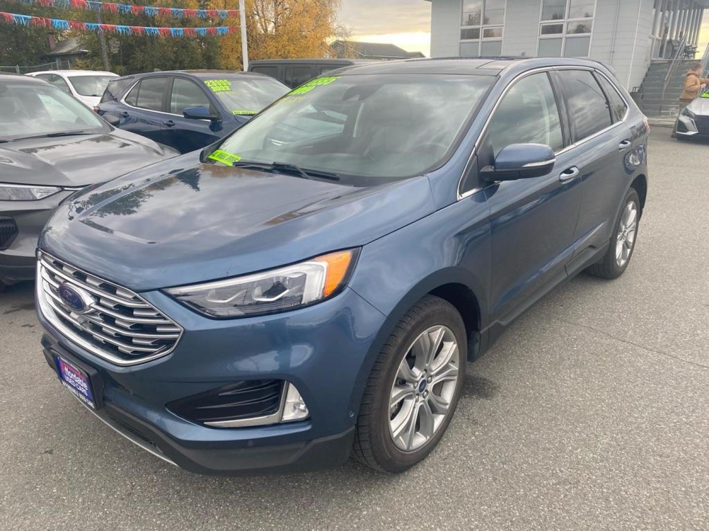 2019 BLUE FORD EDGE TITANIUM (2FMPK4K97KB) with an 2.0L engine, Automatic transmission, located at 929 East 8th Ave, Anchorage, AK, 99501, (907) 274-2277, 61.214783, -149.866074 - Photo#0