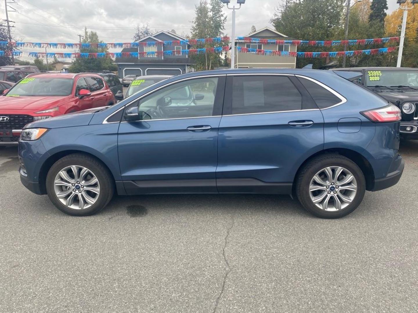 2019 BLUE FORD EDGE TITANIUM (2FMPK4K97KB) with an 2.0L engine, Automatic transmission, located at 929 East 8th Ave, Anchorage, AK, 99501, (907) 274-2277, 61.214783, -149.866074 - Photo#1