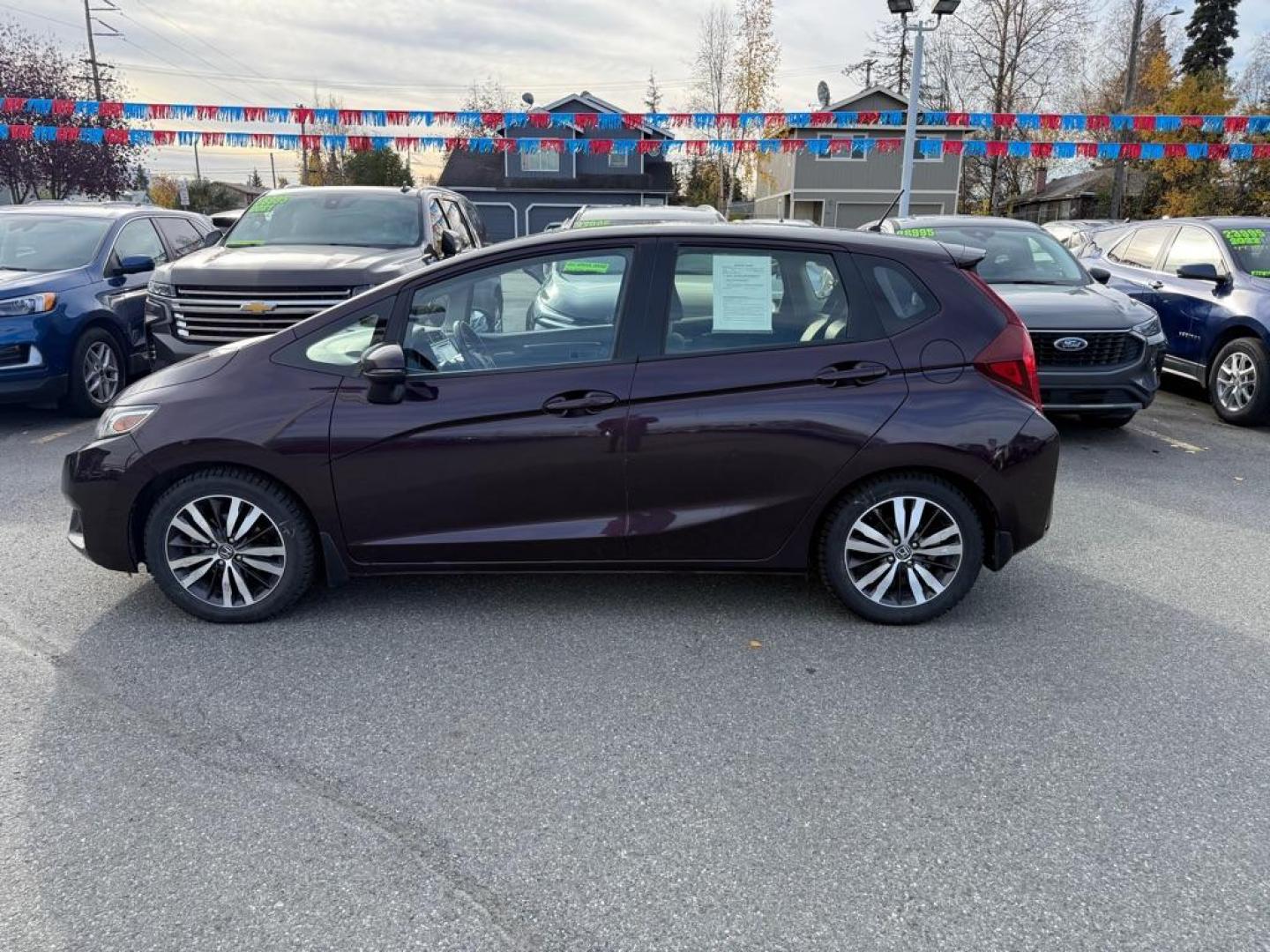 2017 MAROON HONDA FIT EX (JHMGK5H89HS) with an 1.5L engine, Continuously Variable transmission, located at 929 East 8th Ave, Anchorage, AK, 99501, (907) 274-2277, 61.214783, -149.866074 - Photo#1