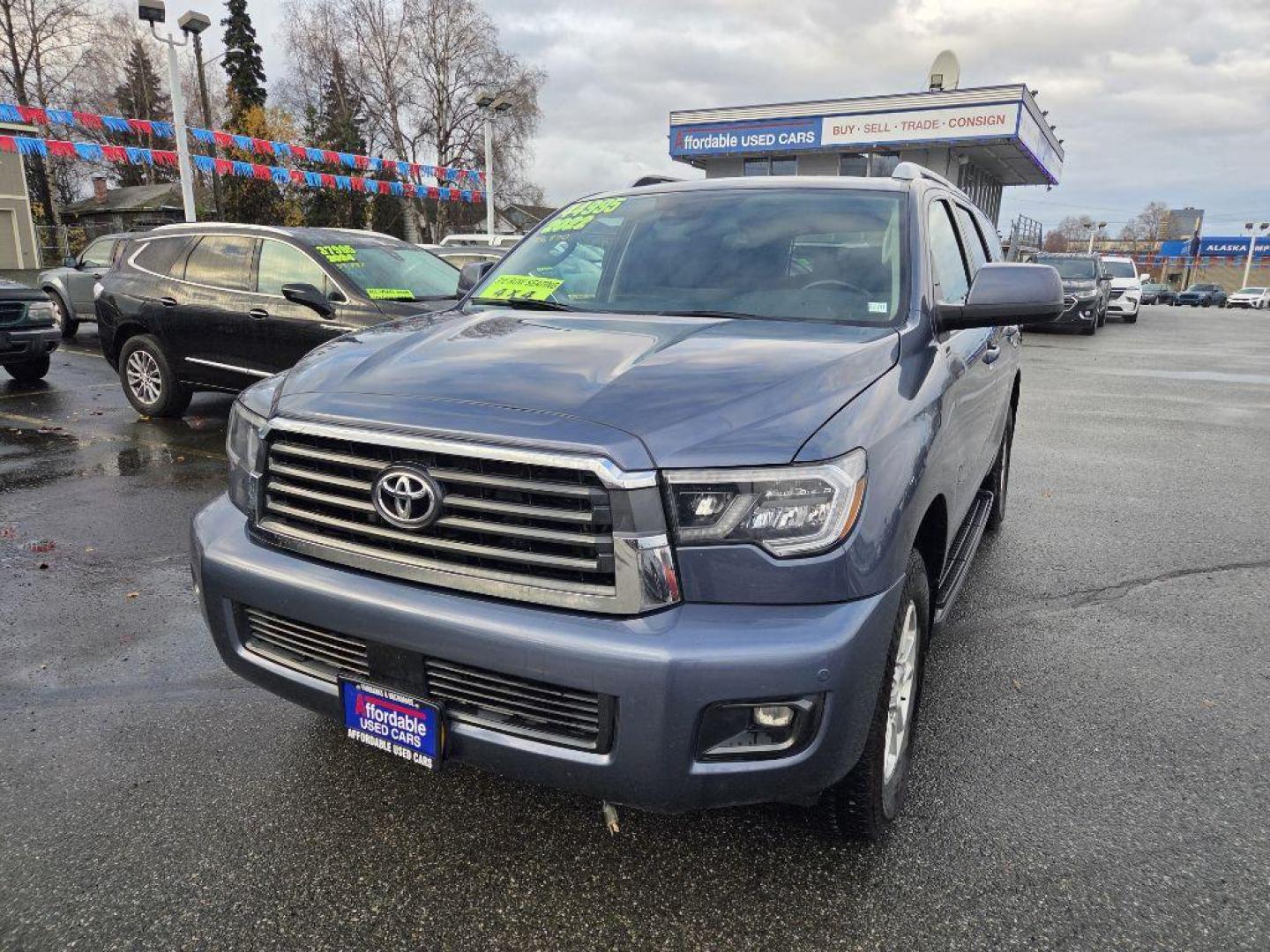 2022 BLUE TOYOTA SEQUOIA SR5 SR5 (5TDAY5B14NS) with an 5.7L engine, Automatic transmission, located at 929 East 8th Ave, Anchorage, AK, 99501, (907) 274-2277, 61.214783, -149.866074 - Photo#0