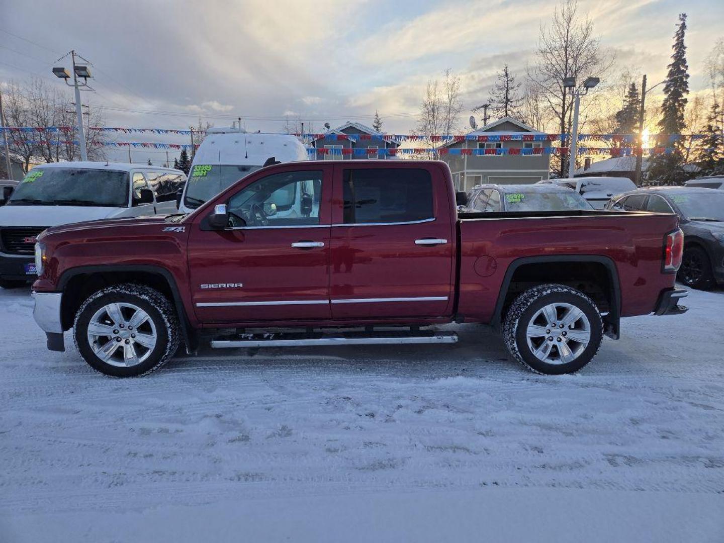 2018 MAROON GMC SIERRA 1500 SLT (3GTU2NECXJG) with an 5.3L engine, Automatic transmission, located at 929 East 8th Ave, Anchorage, AK, 99501, (907) 274-2277, 61.214783, -149.866074 - Photo#1