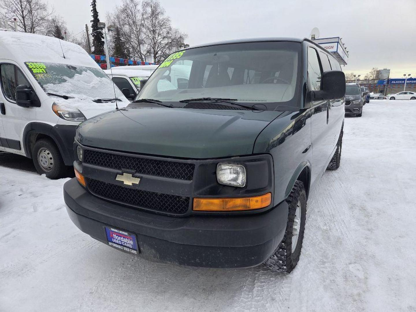 2014 GREEN CHEVROLET EXPRESS G2500 LS (1GAWGPFG3E1) with an 6.0L engine, Automatic transmission, located at 929 East 8th Ave, Anchorage, AK, 99501, (907) 274-2277, 61.214783, -149.866074 - Photo#0