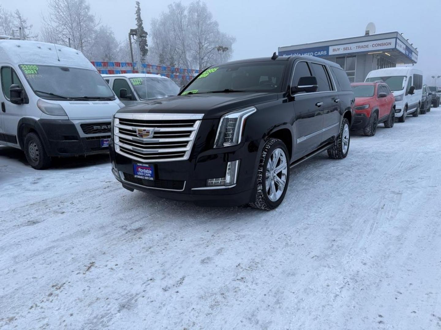2019 BLACK CADILLAC ESCALADE ESV PLATINUM (1GYS4KKJ6KR) with an 6.2L engine, Automatic transmission, located at 929 East 8th Ave, Anchorage, AK, 99501, (907) 274-2277, 61.214783, -149.866074 - Photo#0