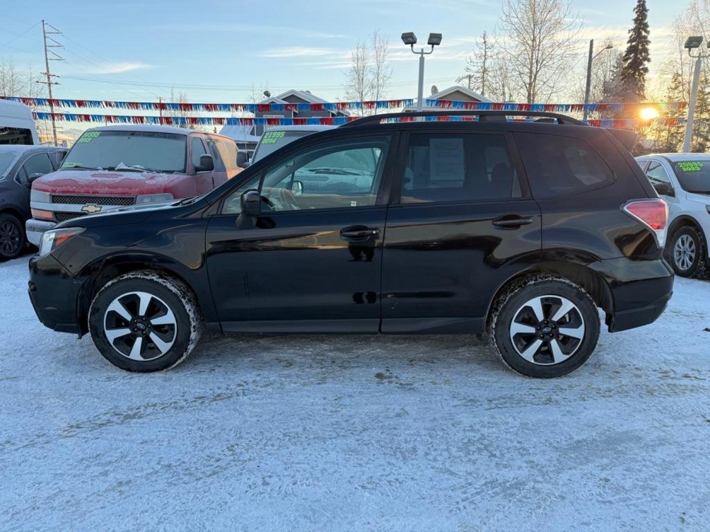 2018 BLACK SUBARU FORESTER 2.5I PREMIUM (JF2SJAGC8JH) with an 2.5L engine, 6-Speed Manual transmission, located at 929 East 8th Ave, Anchorage, AK, 99501, (907) 274-2277, 61.214783, -149.866074 - Photo#1