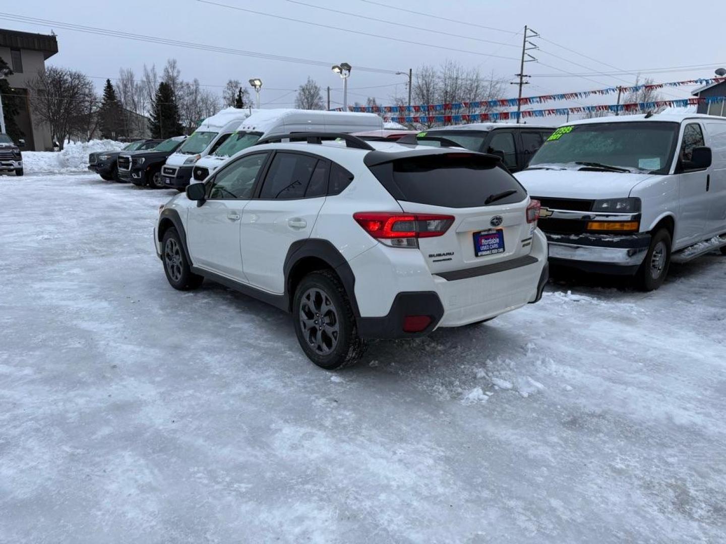 2023 WHITE SUBARU CROSSTREK SPORT (JF2GTHRC3PH) with an 2.5L engine, Continuously Variable transmission, located at 929 East 8th Ave, Anchorage, AK, 99501, (907) 274-2277, 61.214783, -149.866074 - Photo#2