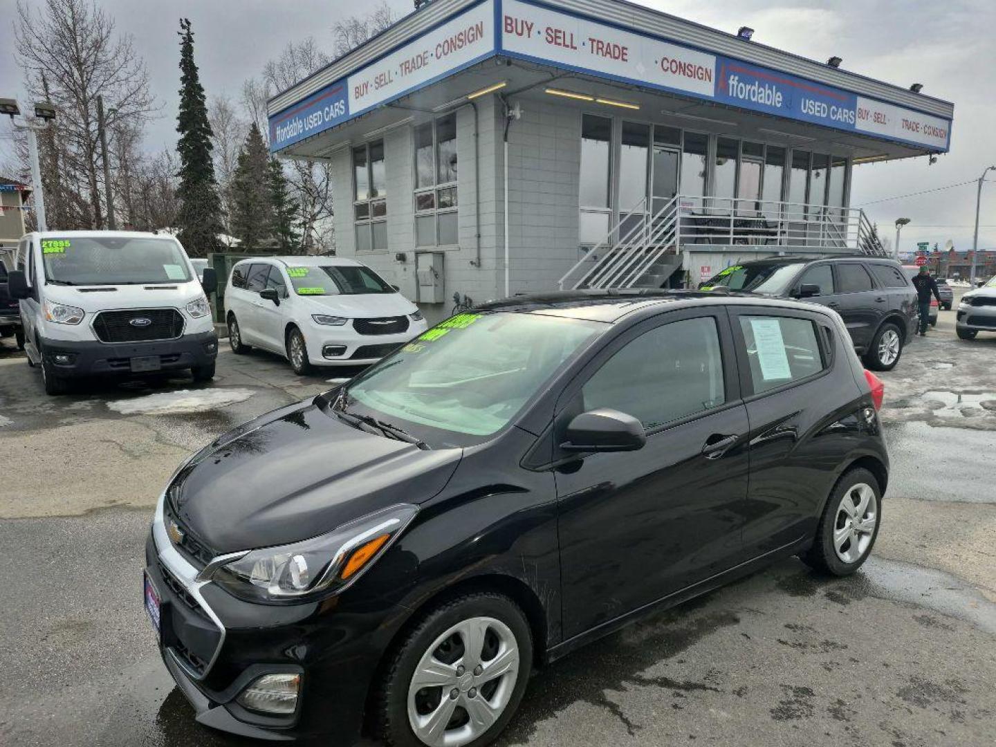 2021 BLACK CHEVROLET SPARK LS (KL8CB6SAXMC) with an 1.4L engine, Continuously Variable transmission, located at 929 East 8th Ave, Anchorage, AK, 99501, (907) 274-2277, 61.214783, -149.866074 - Photo#1