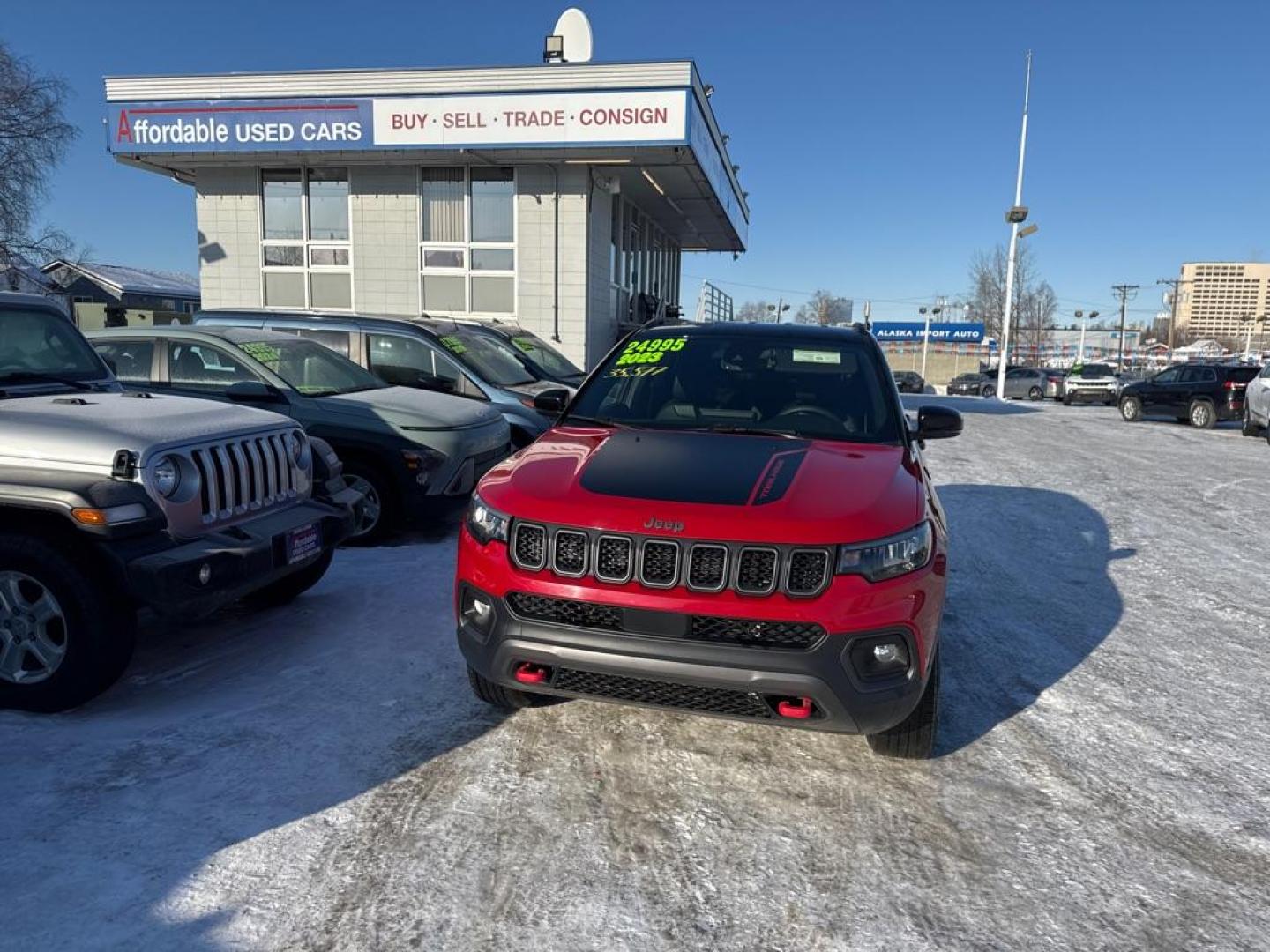 2023 RED JEEP COMPASS TRAILHAWK (3C4NJDDN2PT) with an 2.0L engine, Automatic transmission, located at 929 East 8th Ave, Anchorage, AK, 99501, (907) 274-2277, 61.214783, -149.866074 - Photo#0