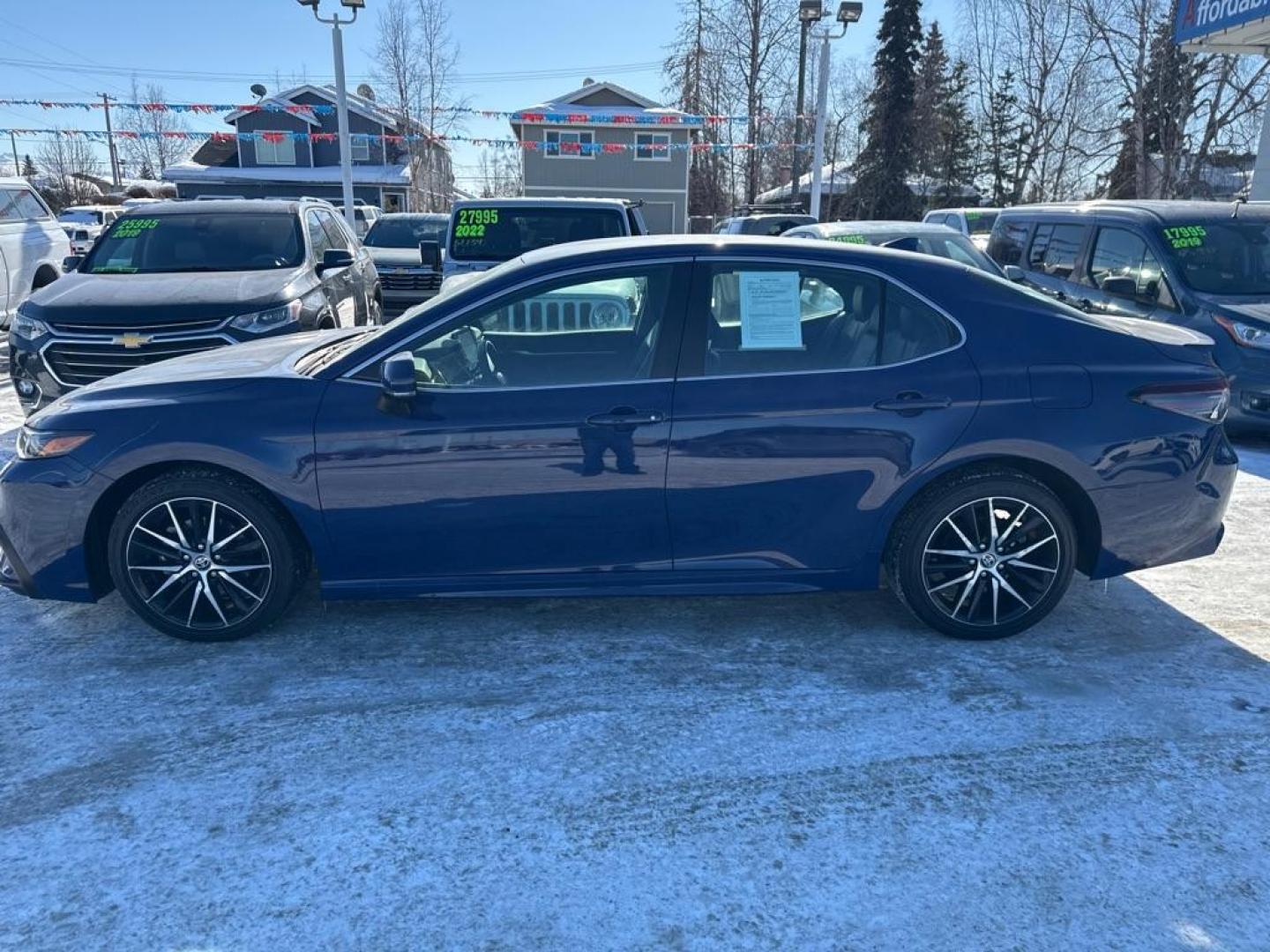 2024 BLUE TOYOTA CAMRY SE NIGHT SHADE (4T1S11AK9RU) with an 2.5L engine, Automatic transmission, located at 929 East 8th Ave, Anchorage, AK, 99501, (907) 274-2277, 61.214783, -149.866074 - Photo#1